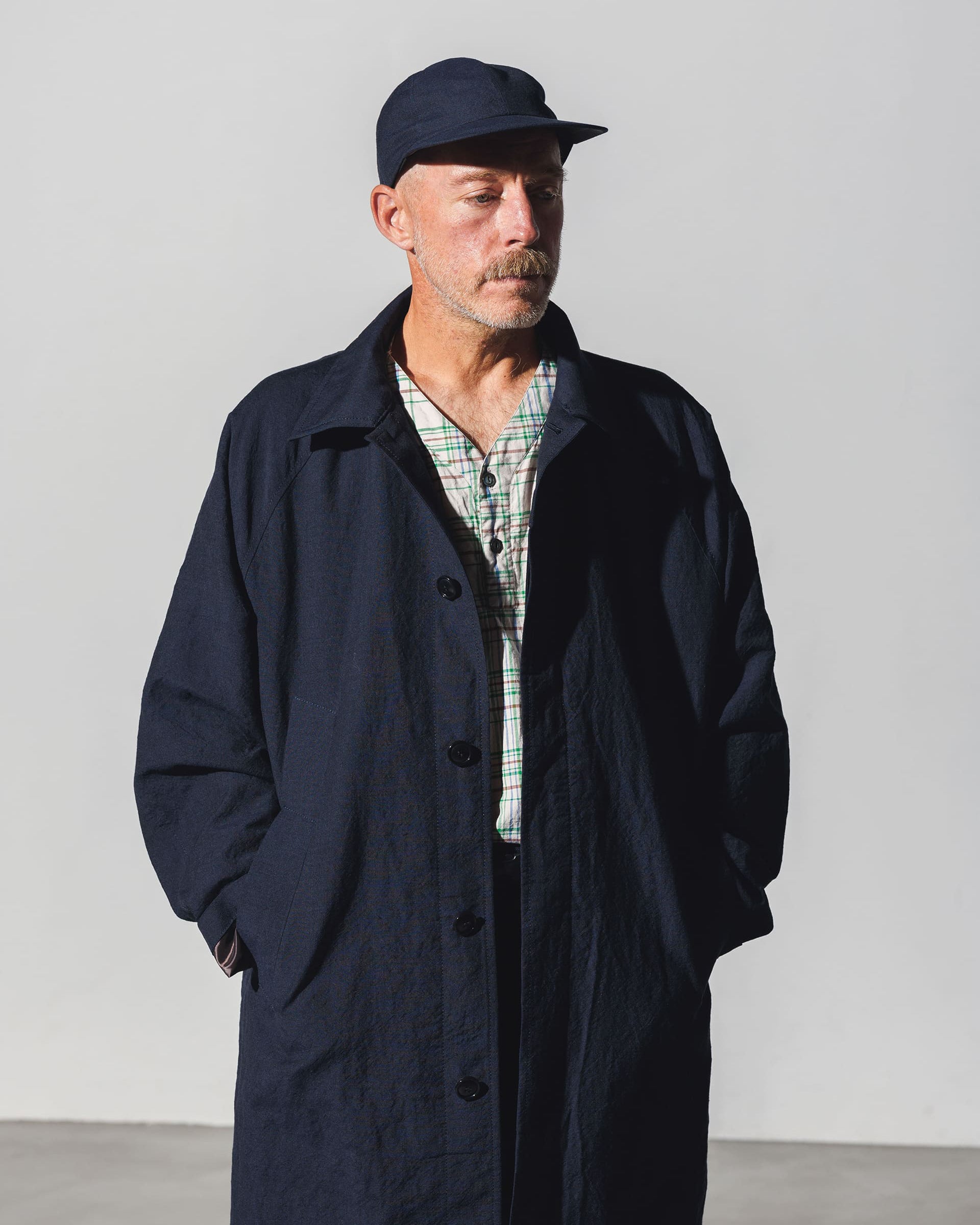 Balmacaan Coat - Dark Navy