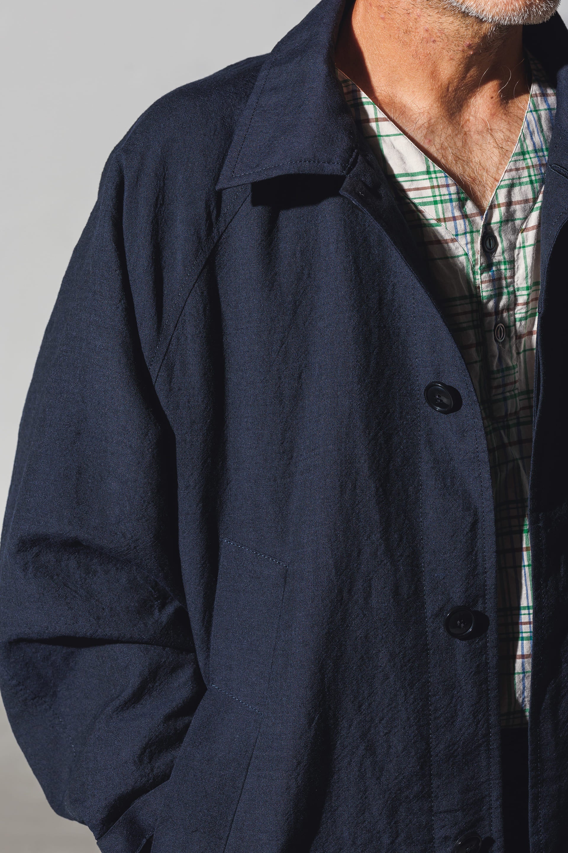 Balmacaan Coat - Dark Navy