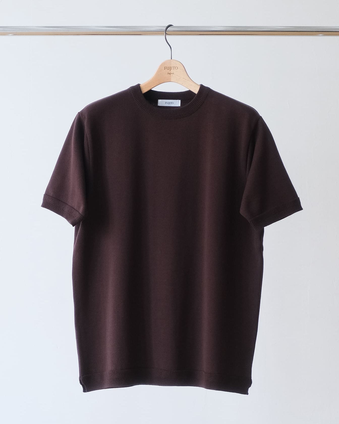 C/N Knit T-Shirt - Dark Brown