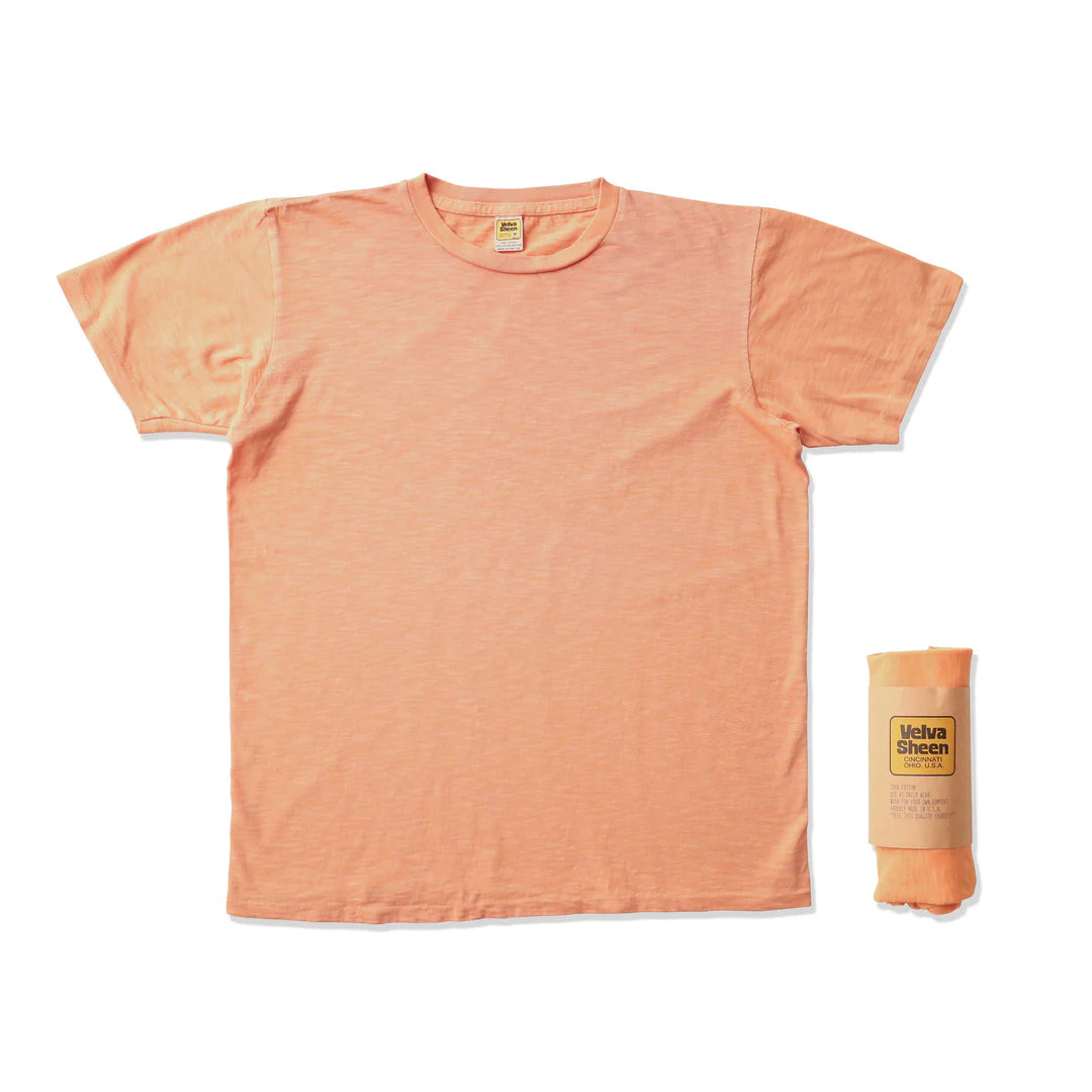 Rolled Regular Cotton SS T-Shirt -  Apricot