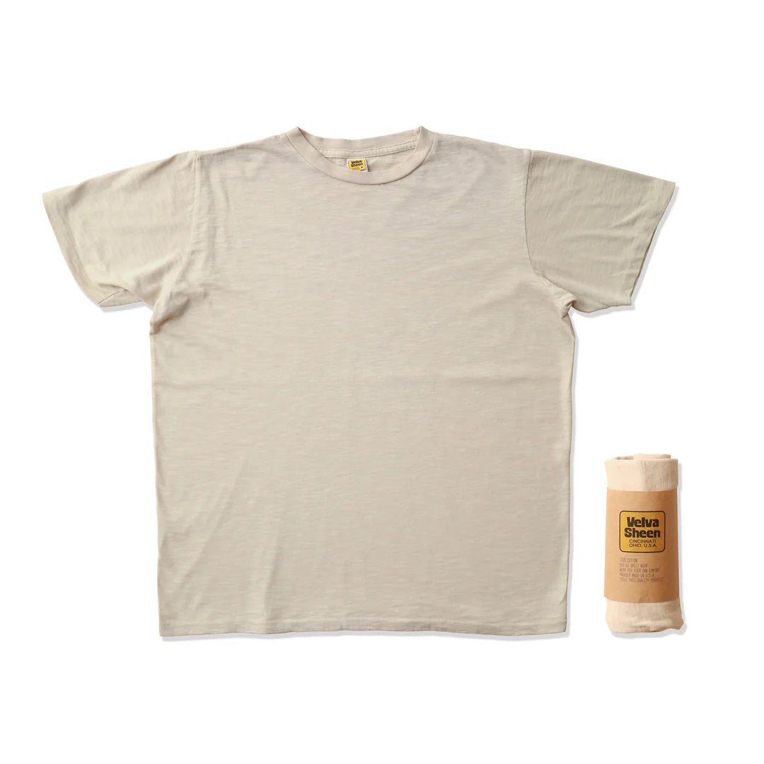 Rolled Regular Cotton SS T-Shirt -  Oat Milk