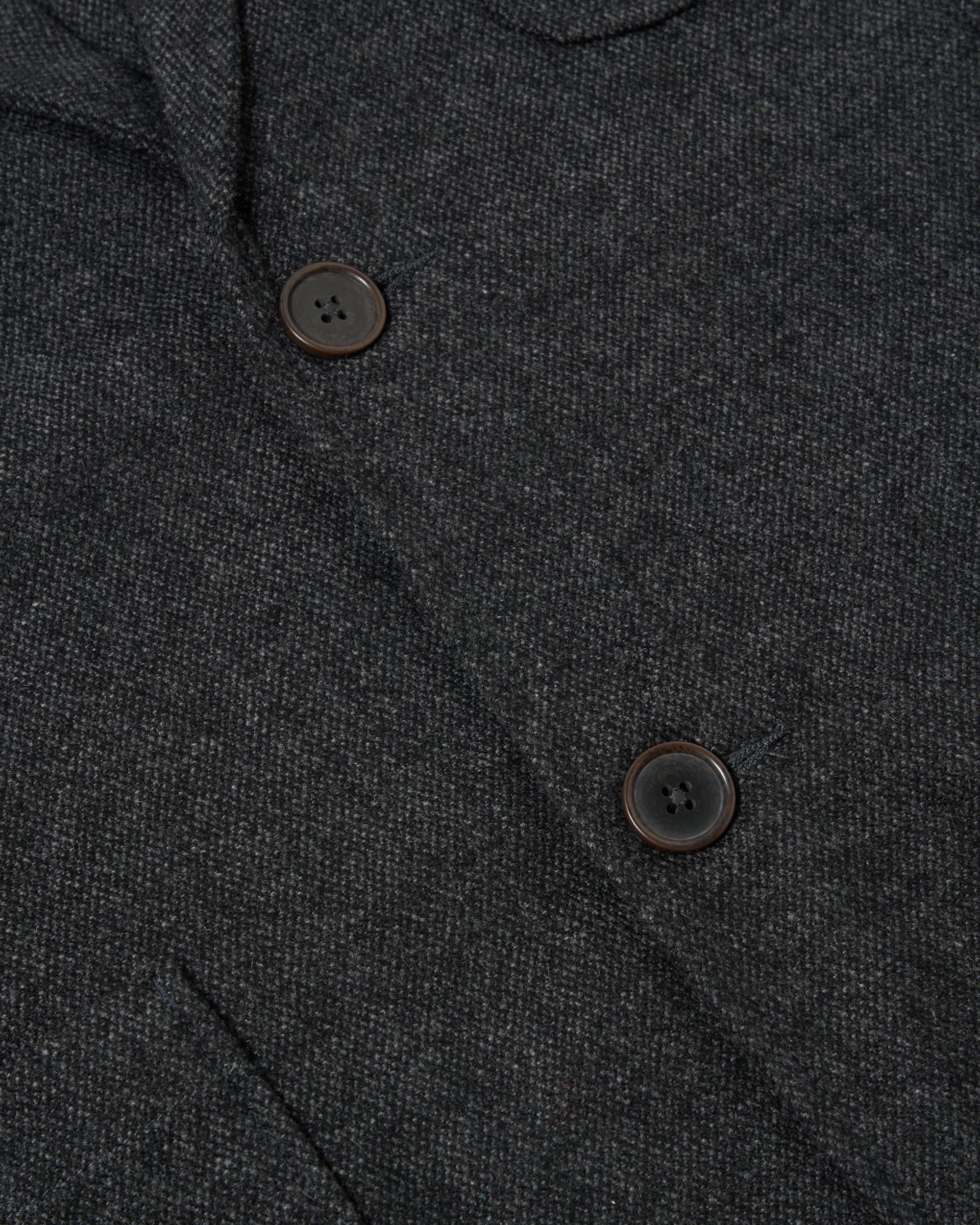 Two Button Jacket - Grey Anders Wool Upcycled