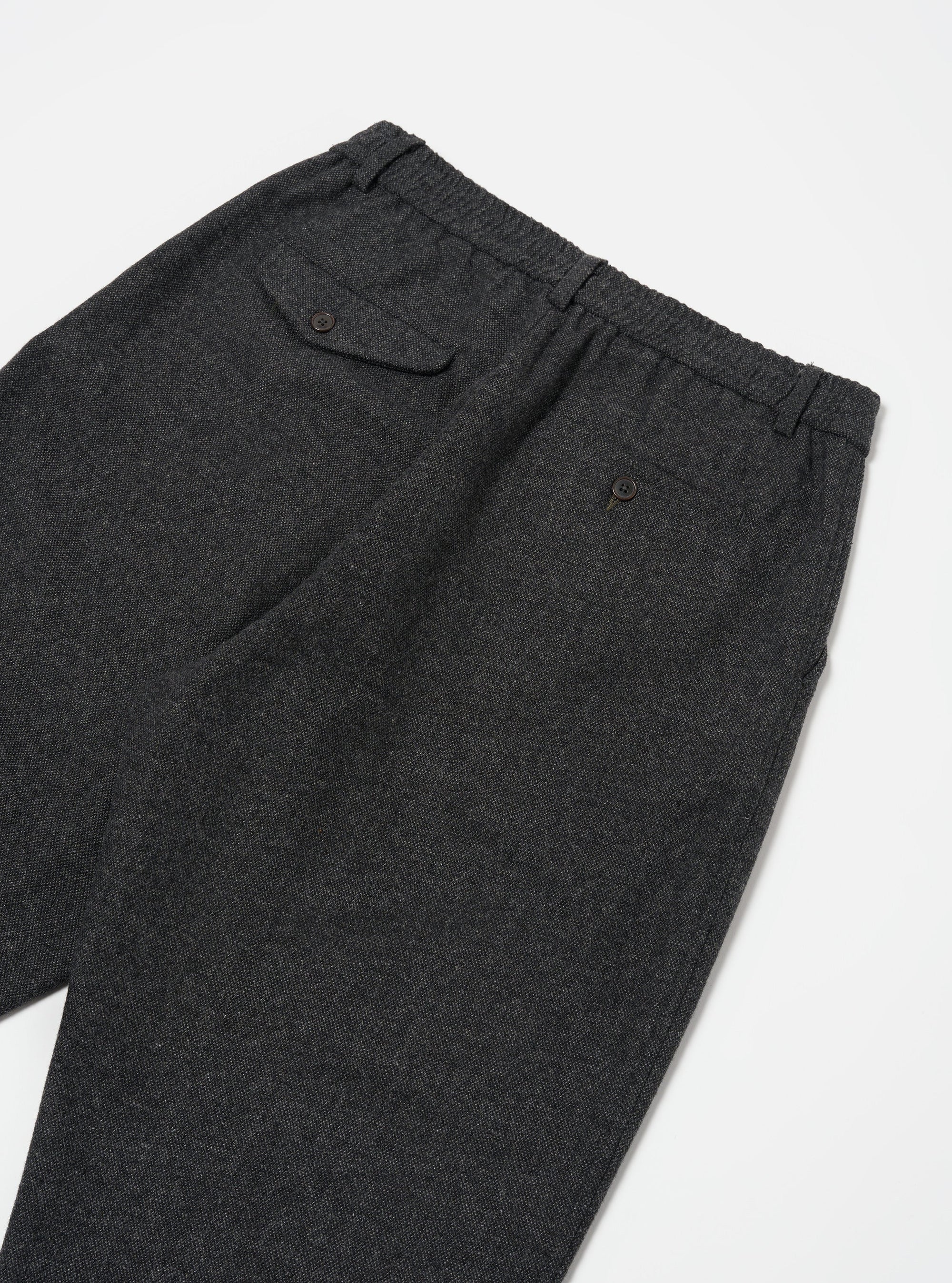 Pleated Track Pant - Grey Anders Wool Upcycled