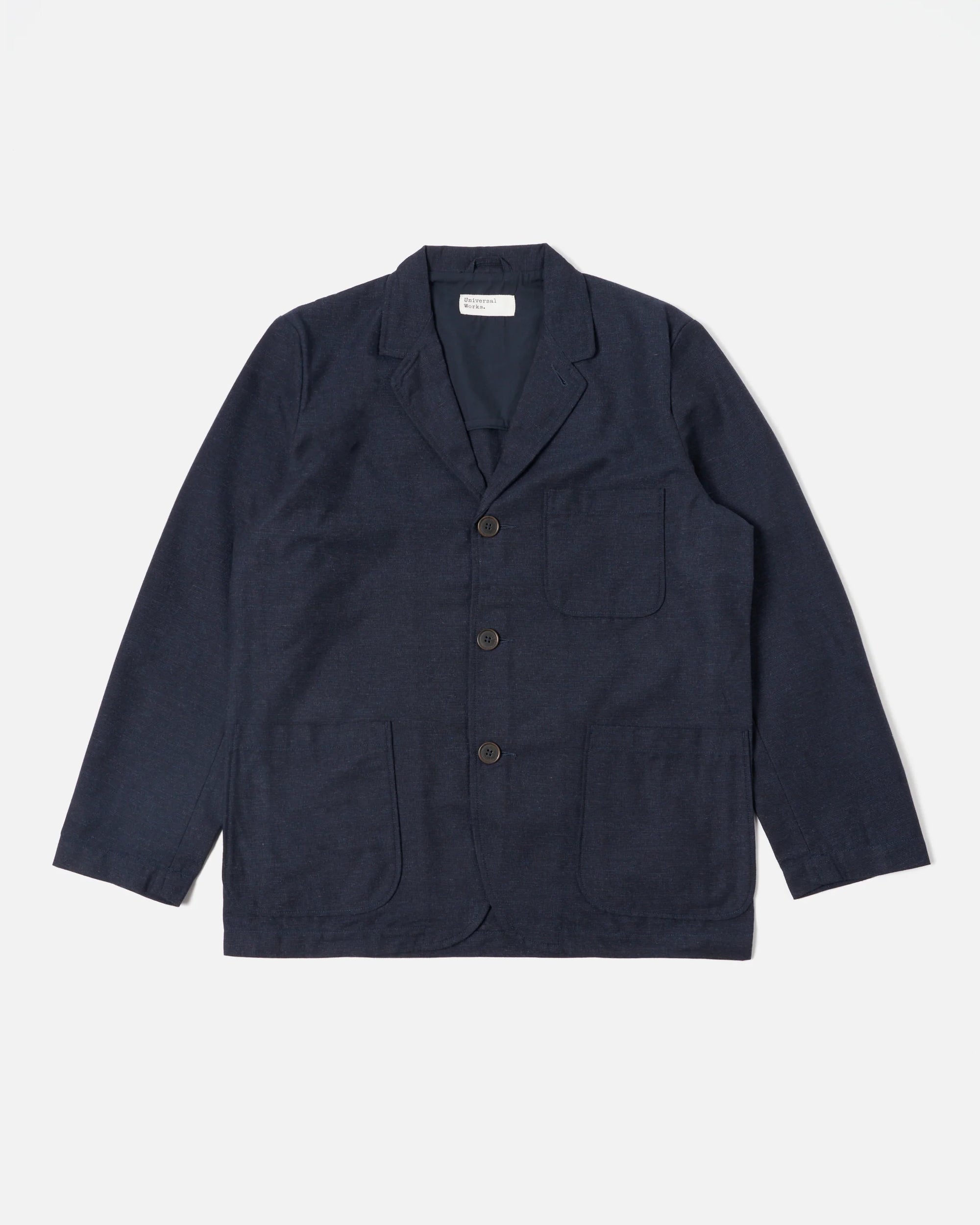 Three Button Jacket - Navy Birdseye Tweed