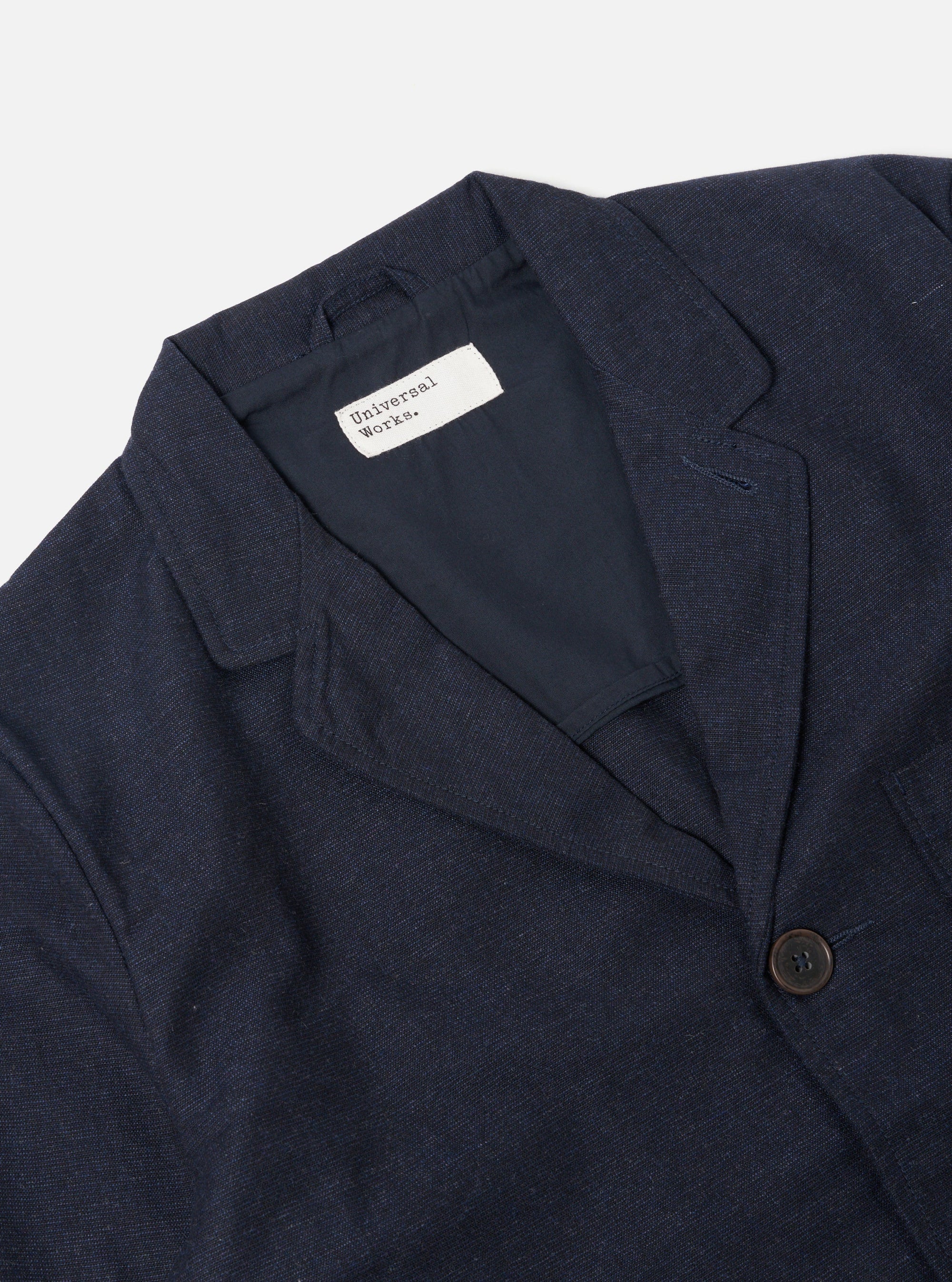 Three Button Jacket - Navy Birdseye Tweed