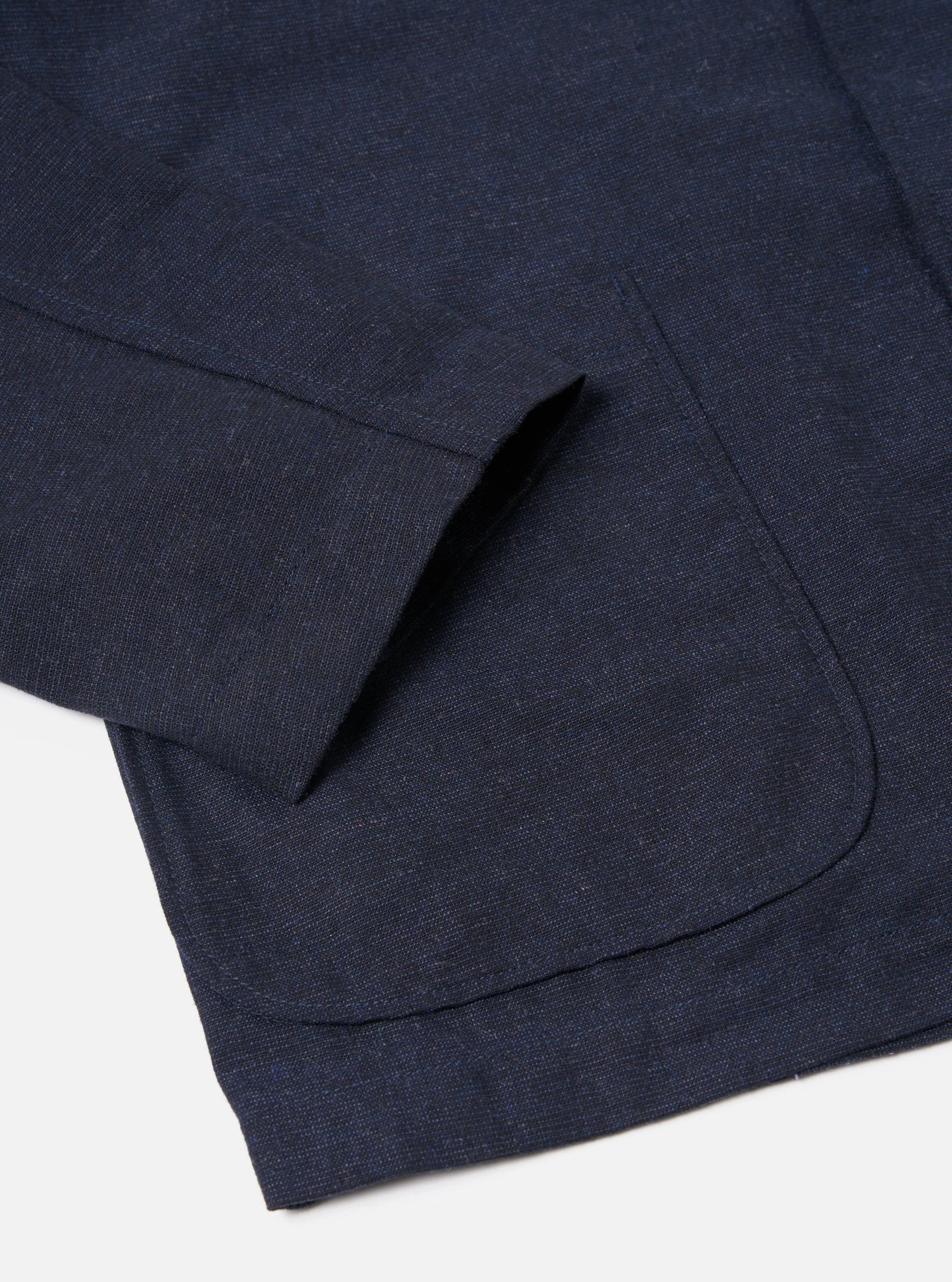 Three Button Jacket - Navy Birdseye Tweed