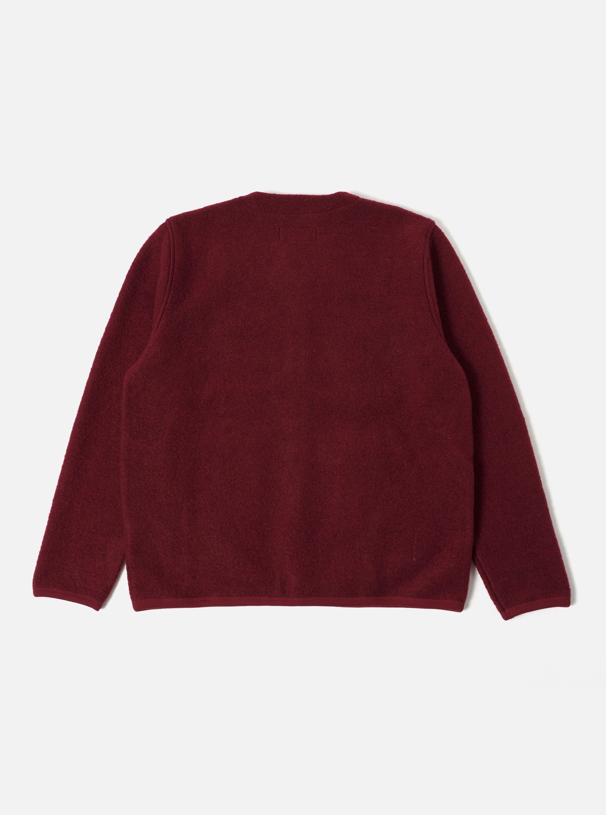 Cardigan Wool Fleece - Deep Red