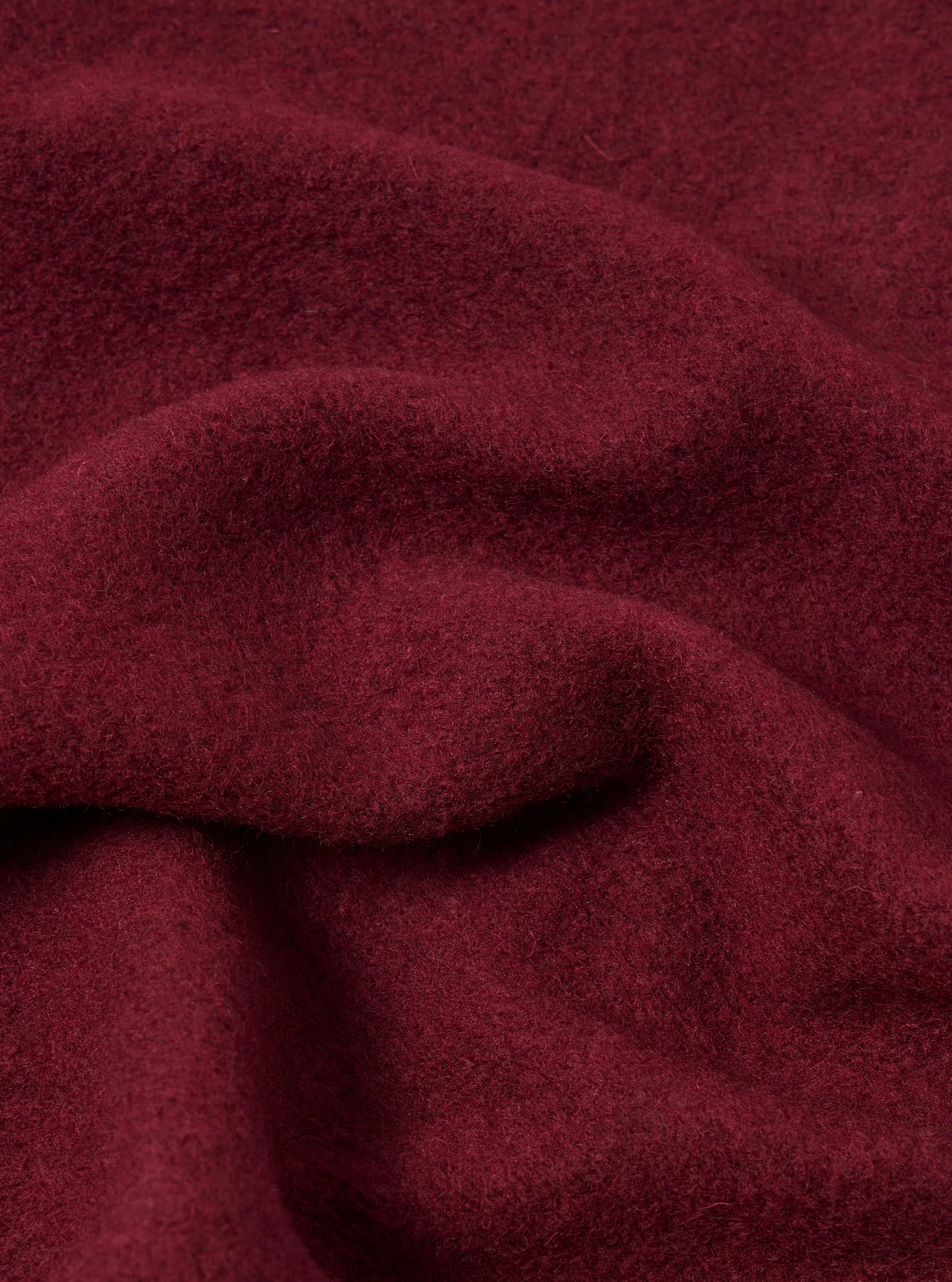 Cardigan Wool Fleece - Deep Red