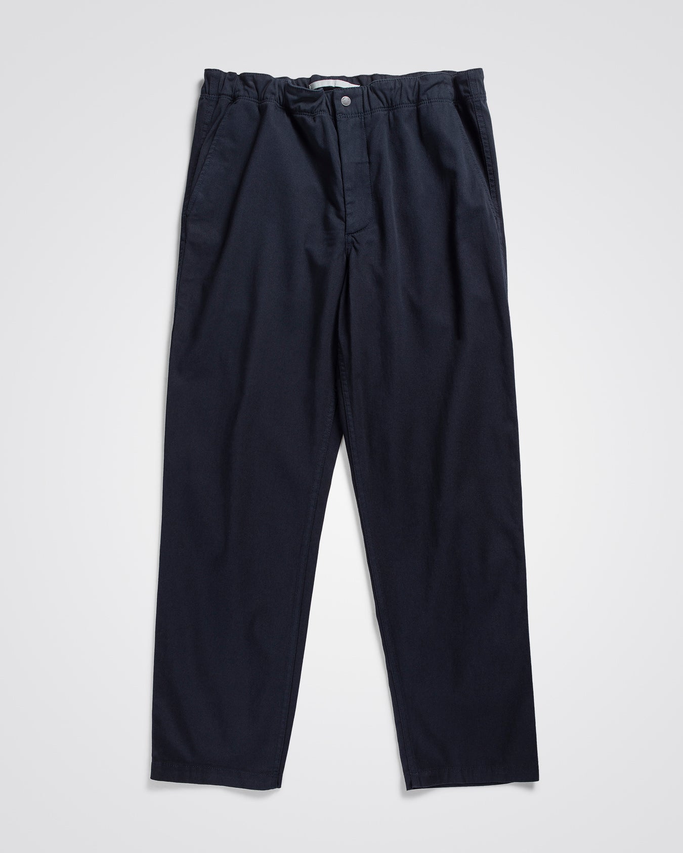 Ezra Relaxed Organic Stretch Twill Trouser - Dark Navy