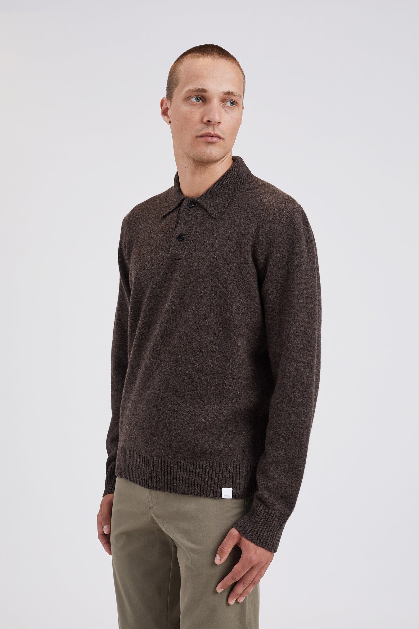 Norse Standard Merino Lambswool Polo - Heathland Brown