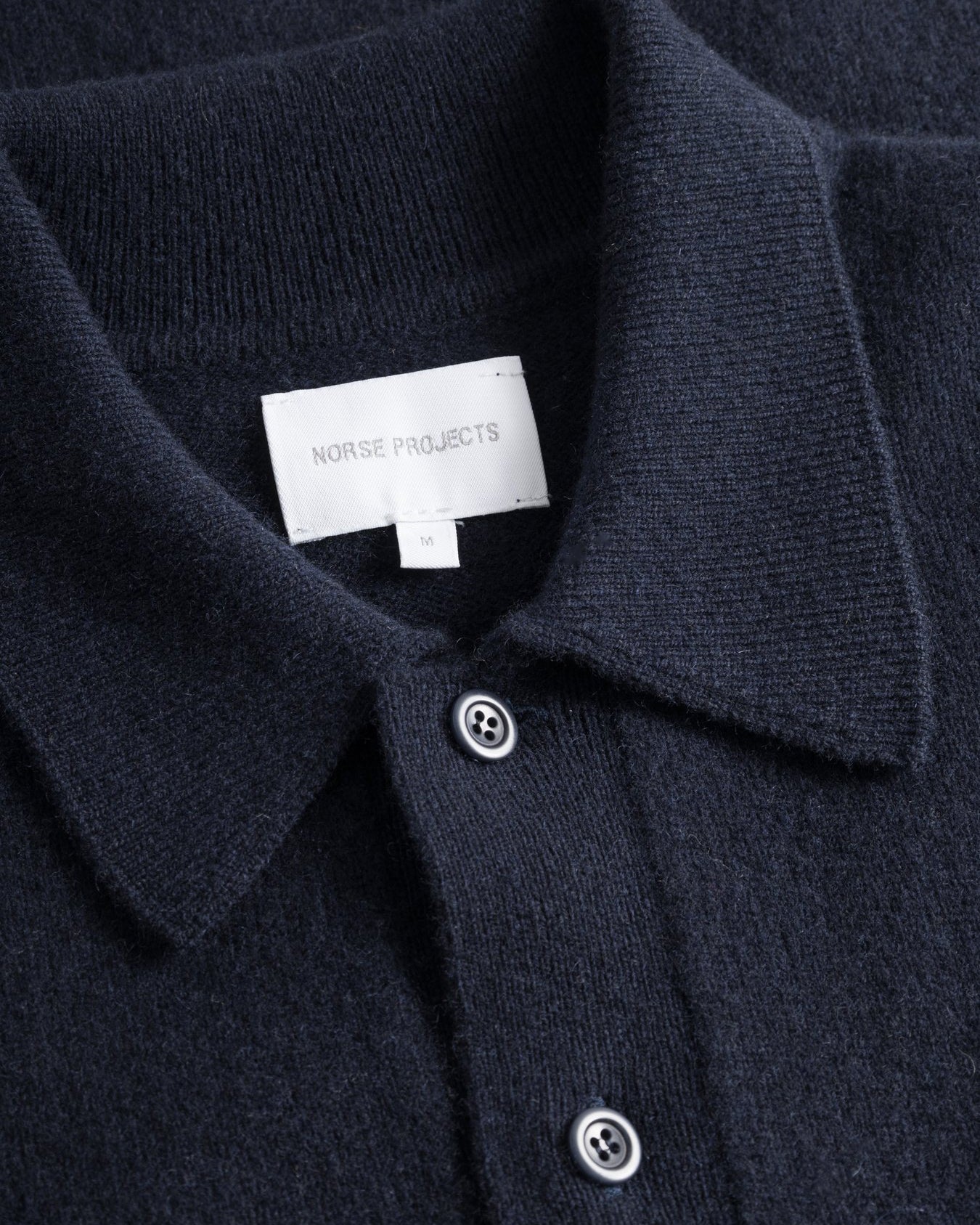 Norse Standard Merino Lambswool Polo - Navy