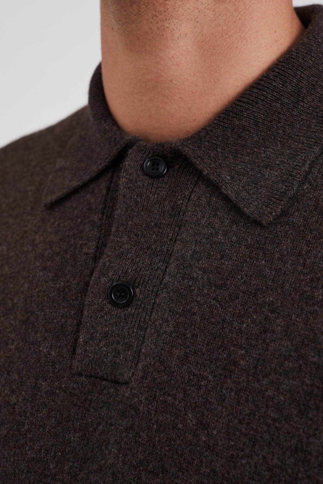 Norse Standard Merino Lambswool Polo - Heathland Brown