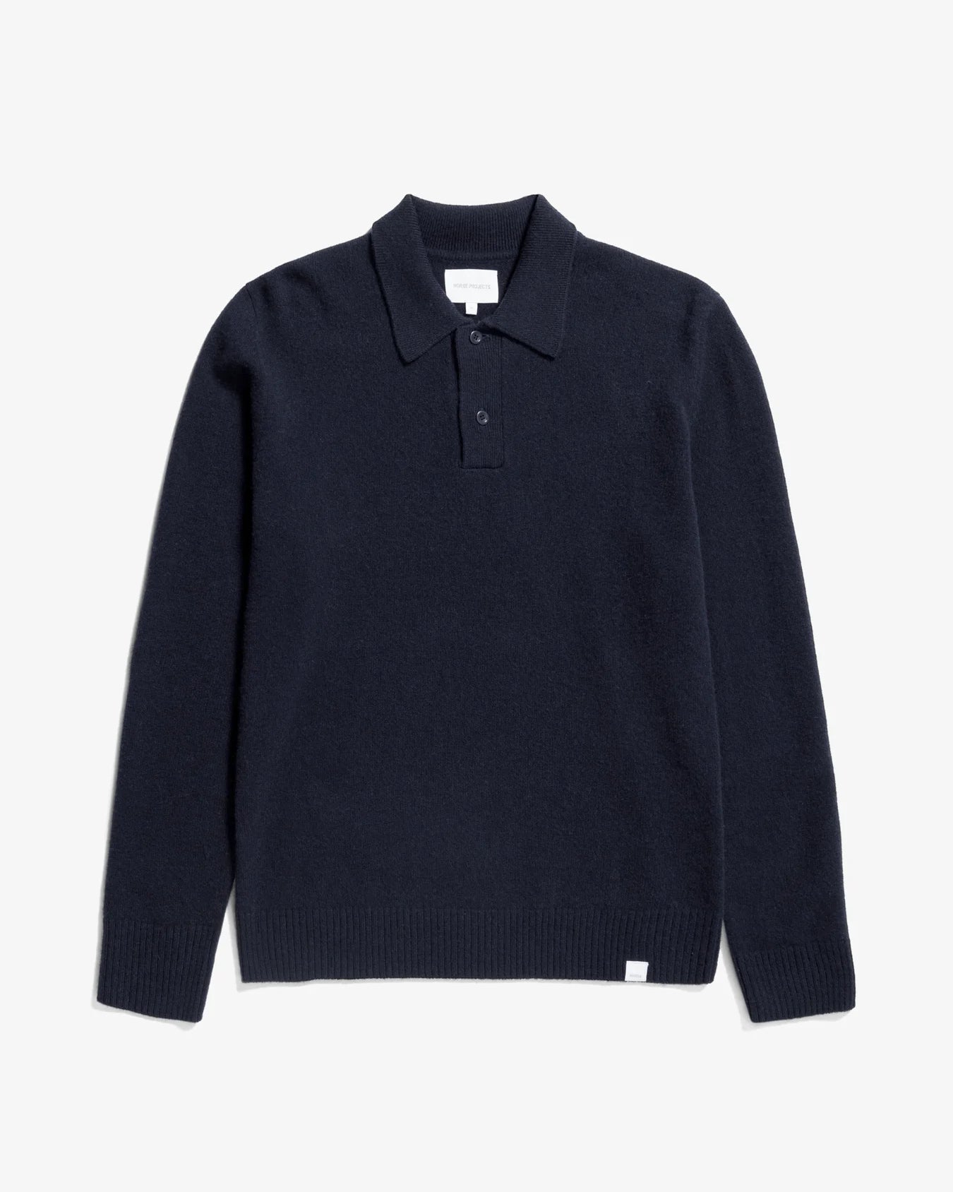 Norse Standard Merino Lambswool Polo - Navy