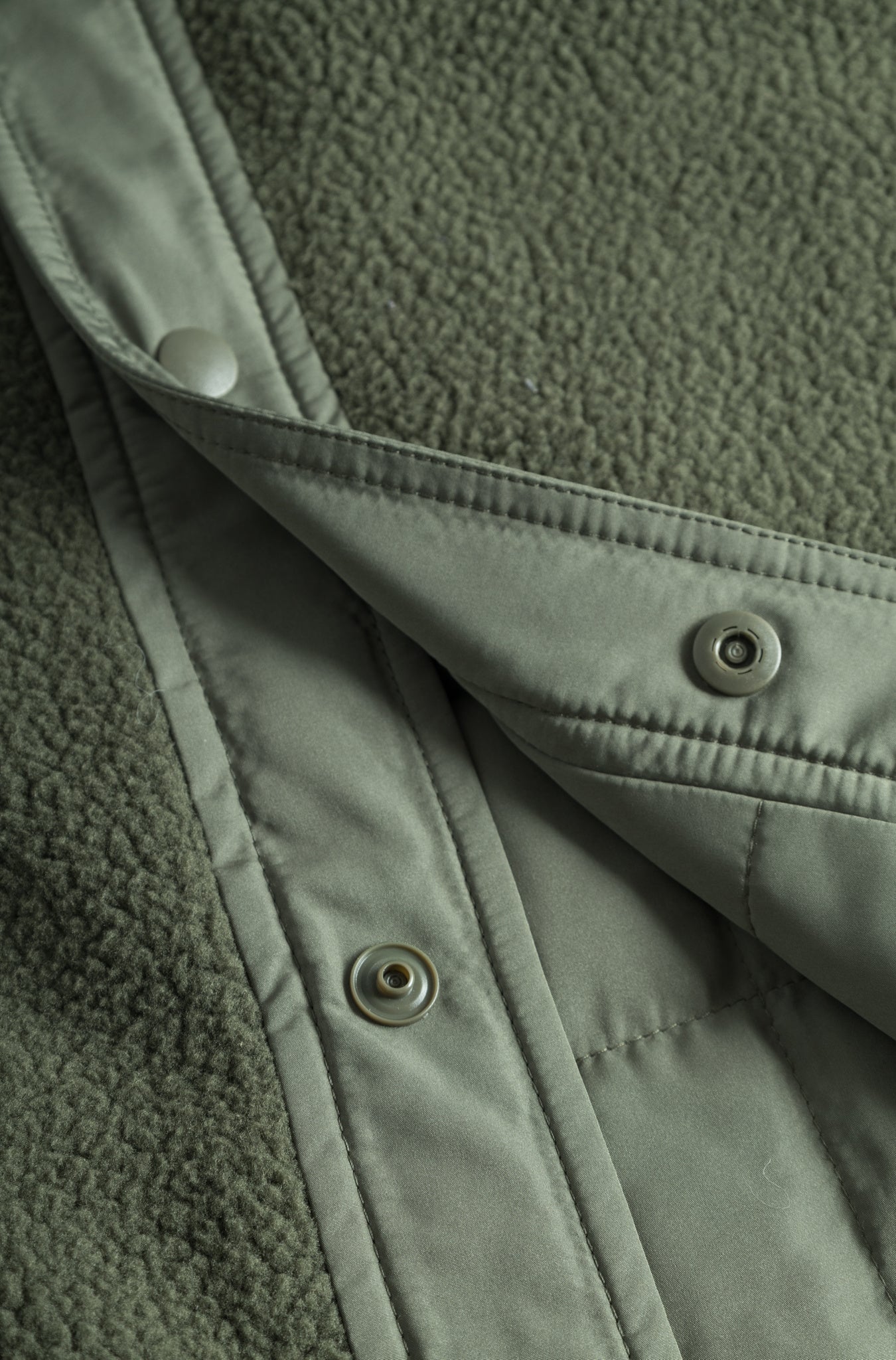 Ulrik Reversible Fleece Overshirt - Ivy Green