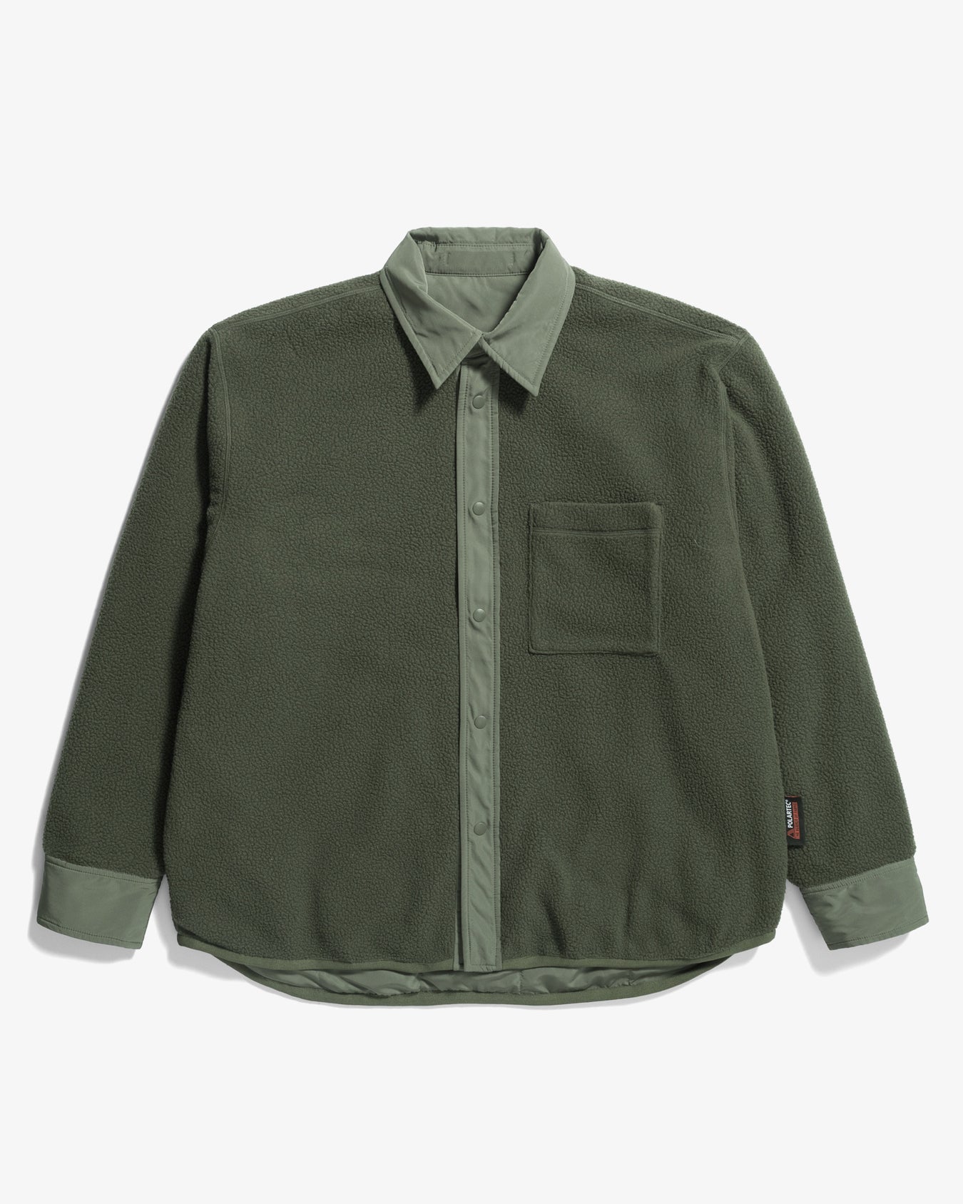 Ulrik Reversible Fleece Overshirt - Ivy Green