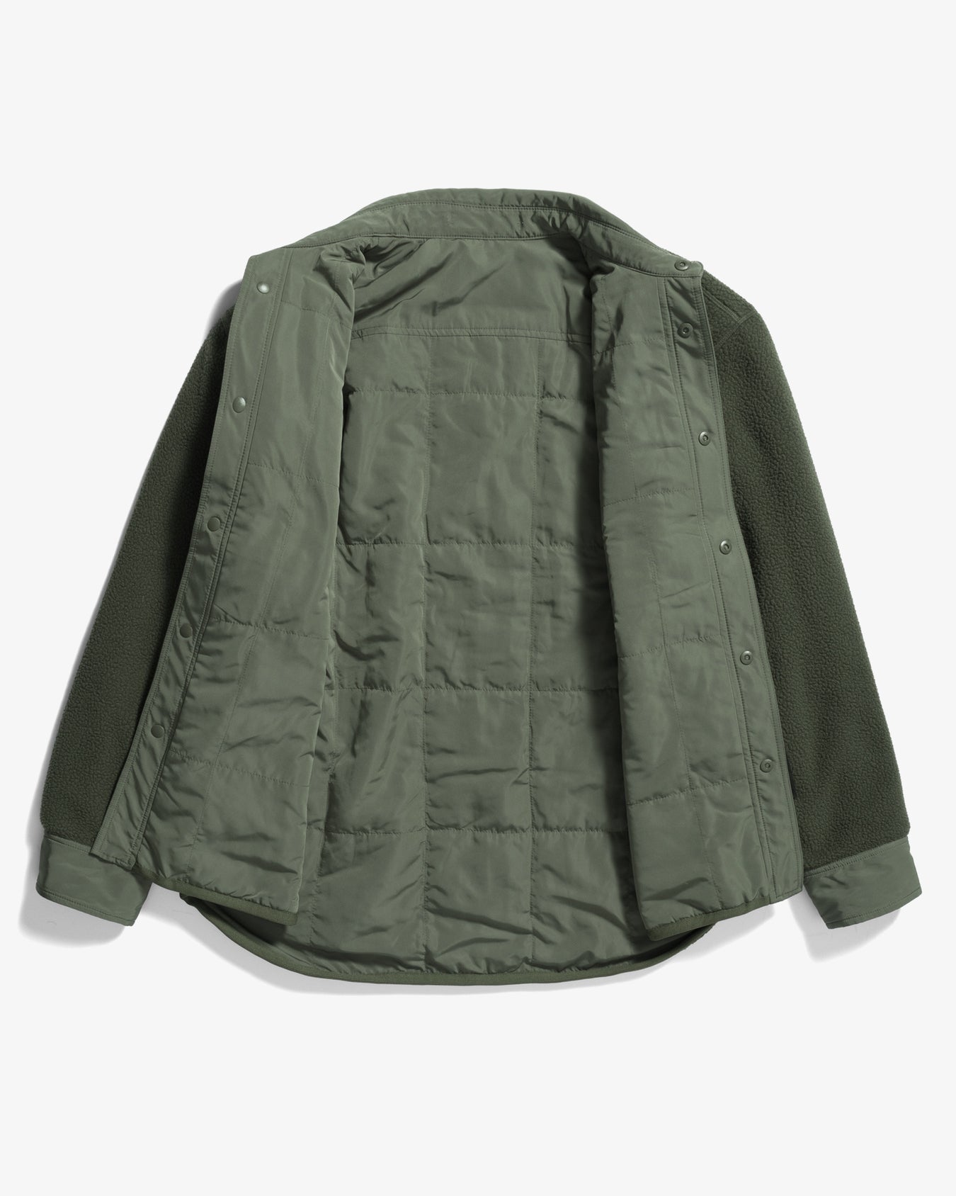 Ulrik Reversible Fleece Overshirt - Ivy Green