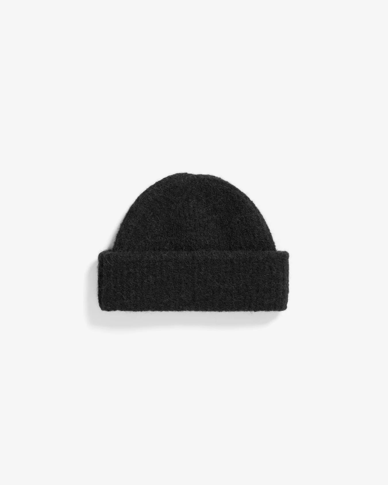 Alpaca Short Beanie - Black