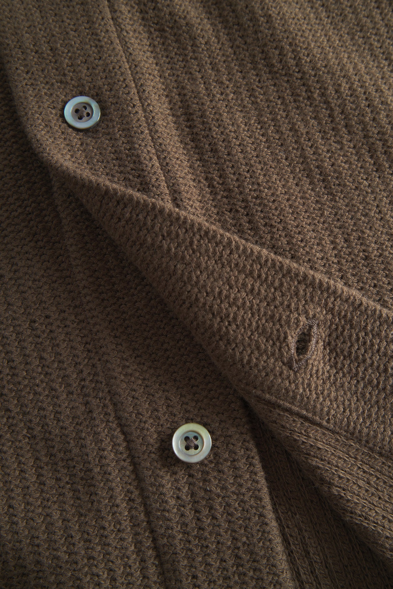 Gustav Crochet Jersey Shirt - Chestnut