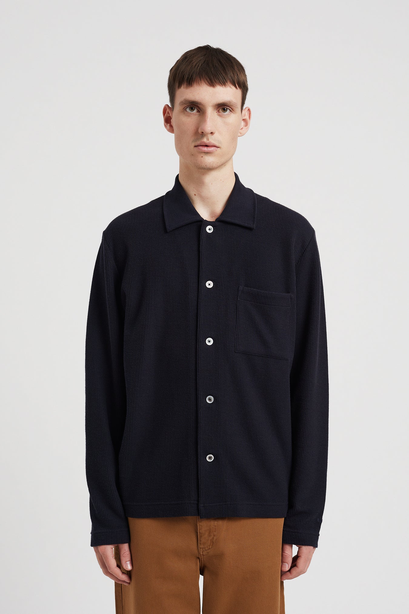 Jorn Double Face Overshirt - Dark Navy