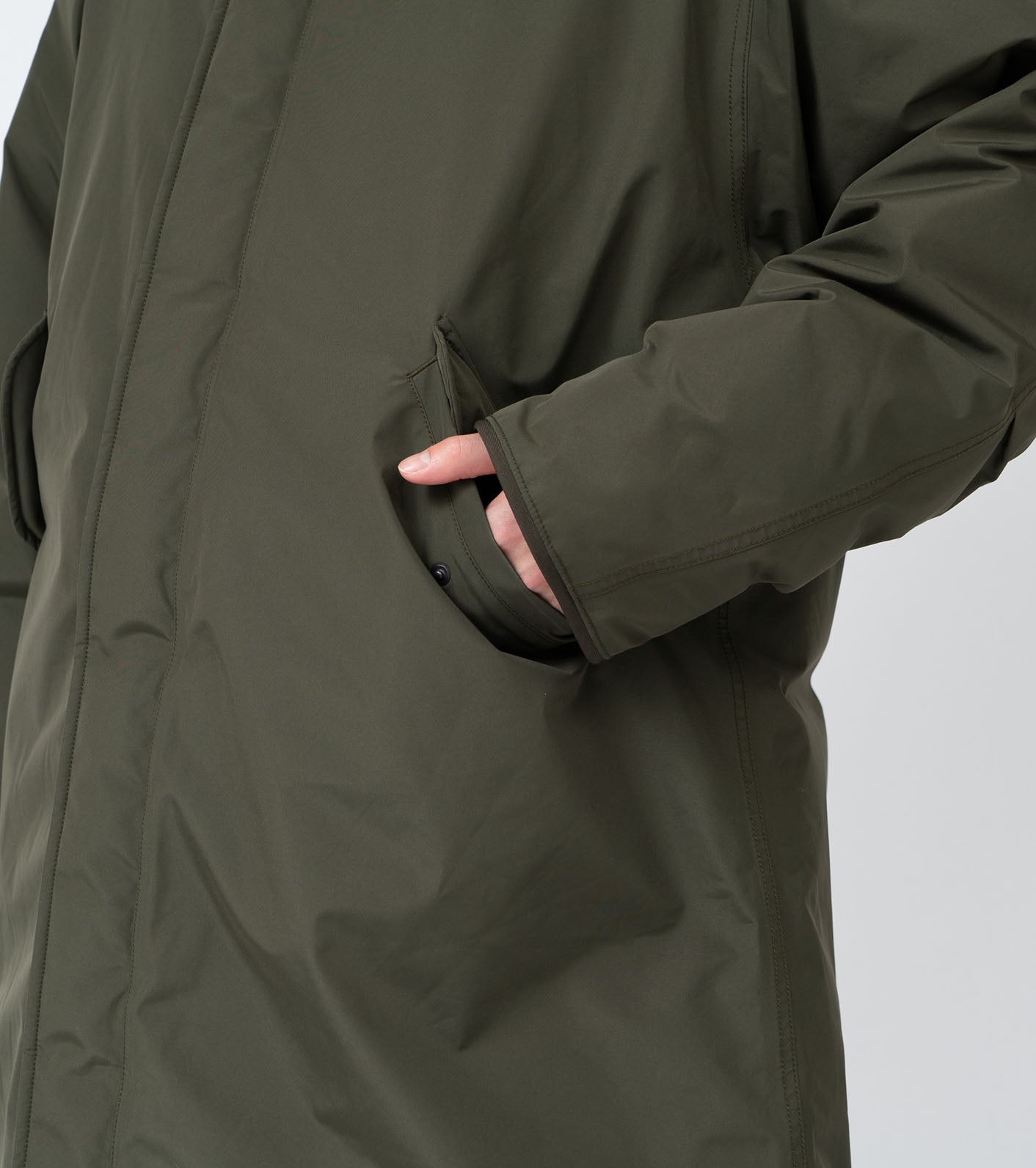 Gore-tex Long Down Coat - Khaki Green