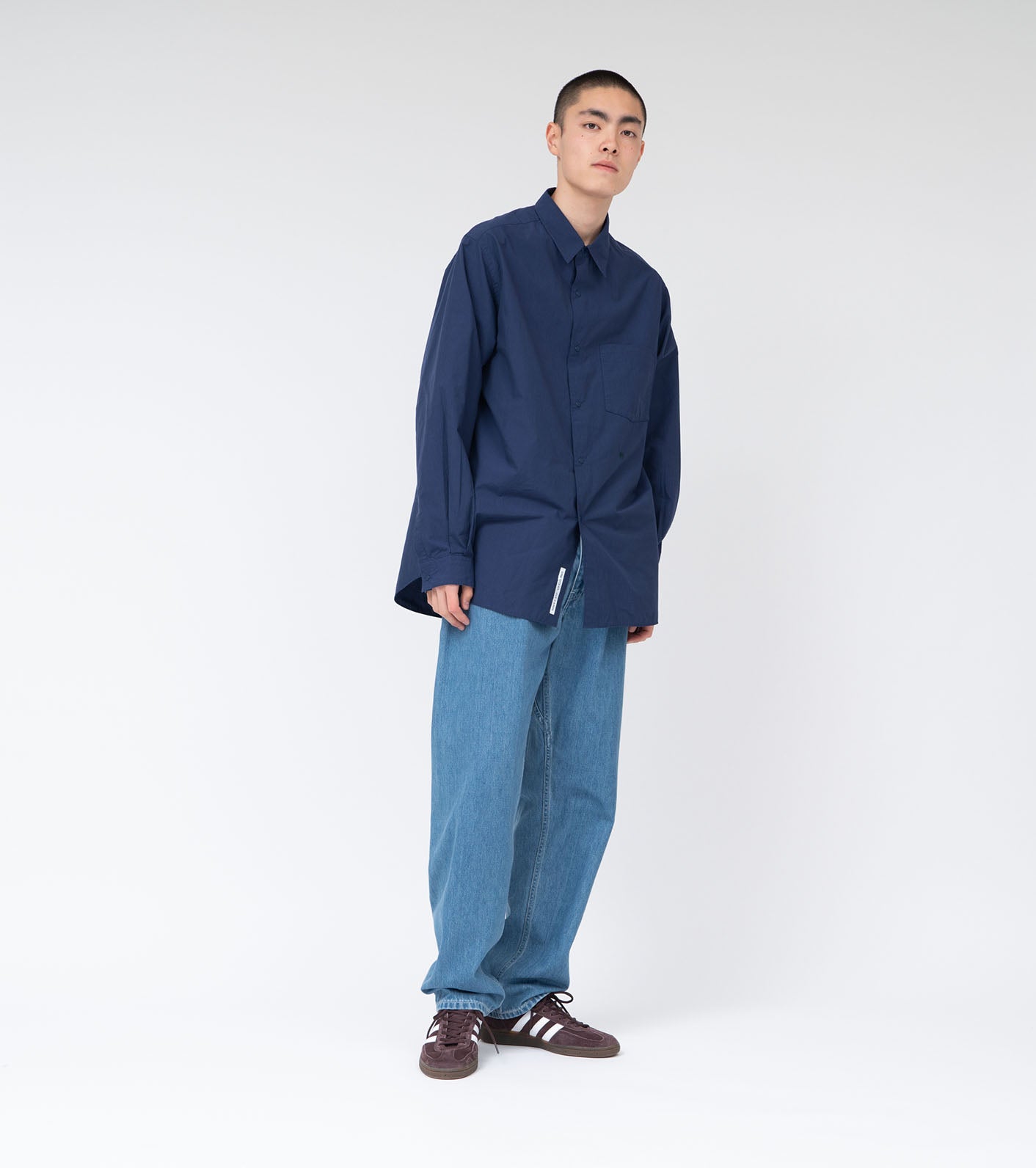 5 Pockets Straight Denim Pants - Indigo Bleach