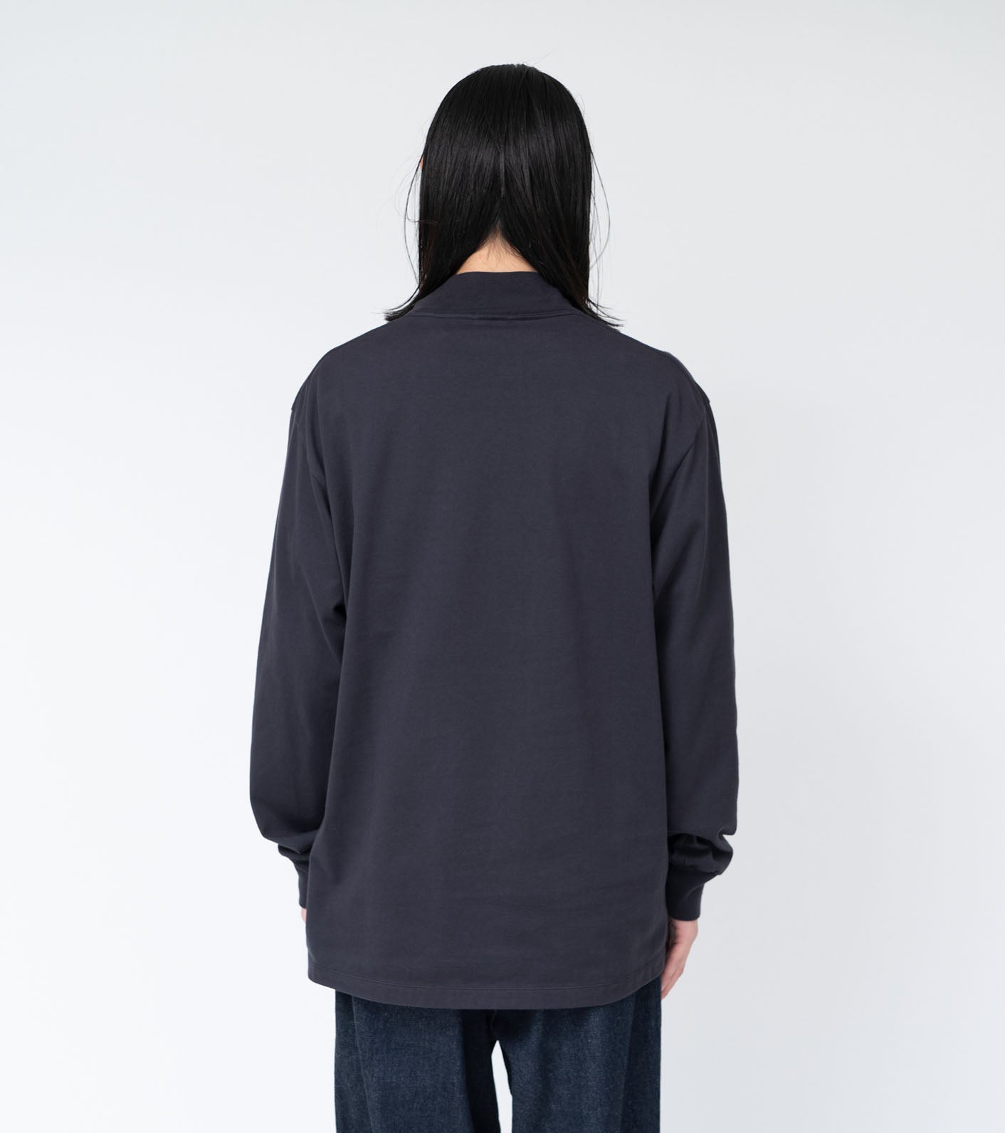 L/S Mock Neck Tee - Black