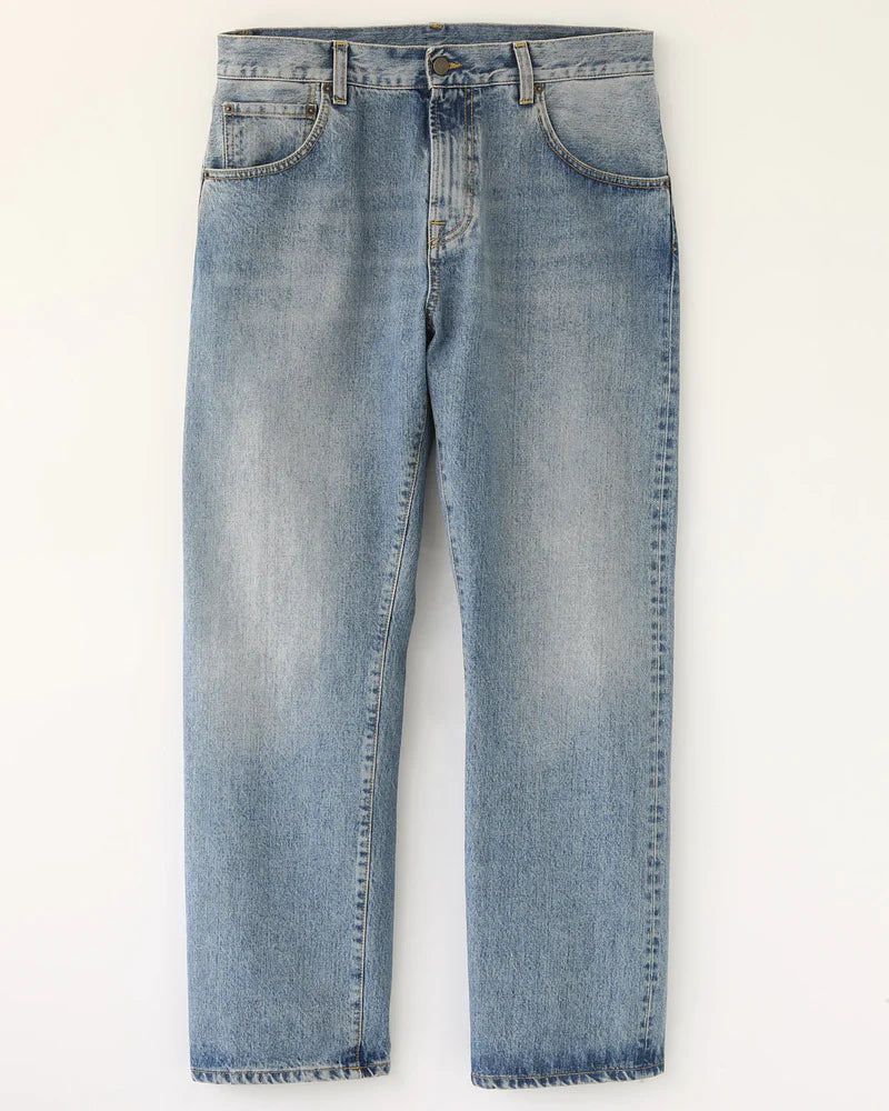 5 Pocket Jean Bleach Wash - Indigo