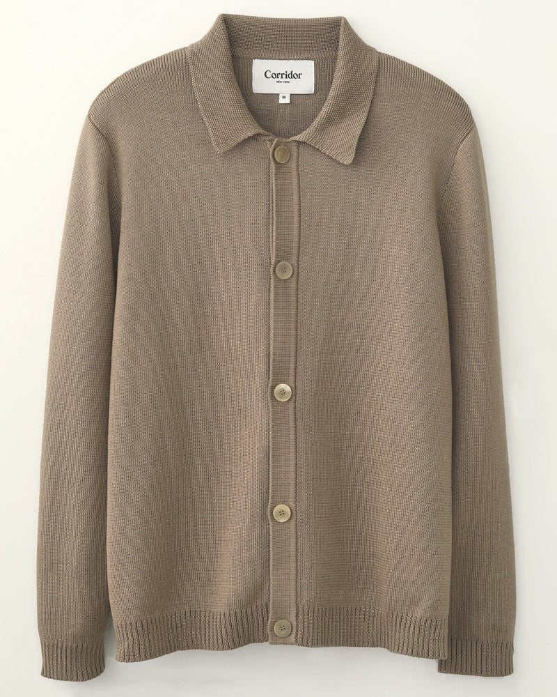 Buttondown Sweater - Camel