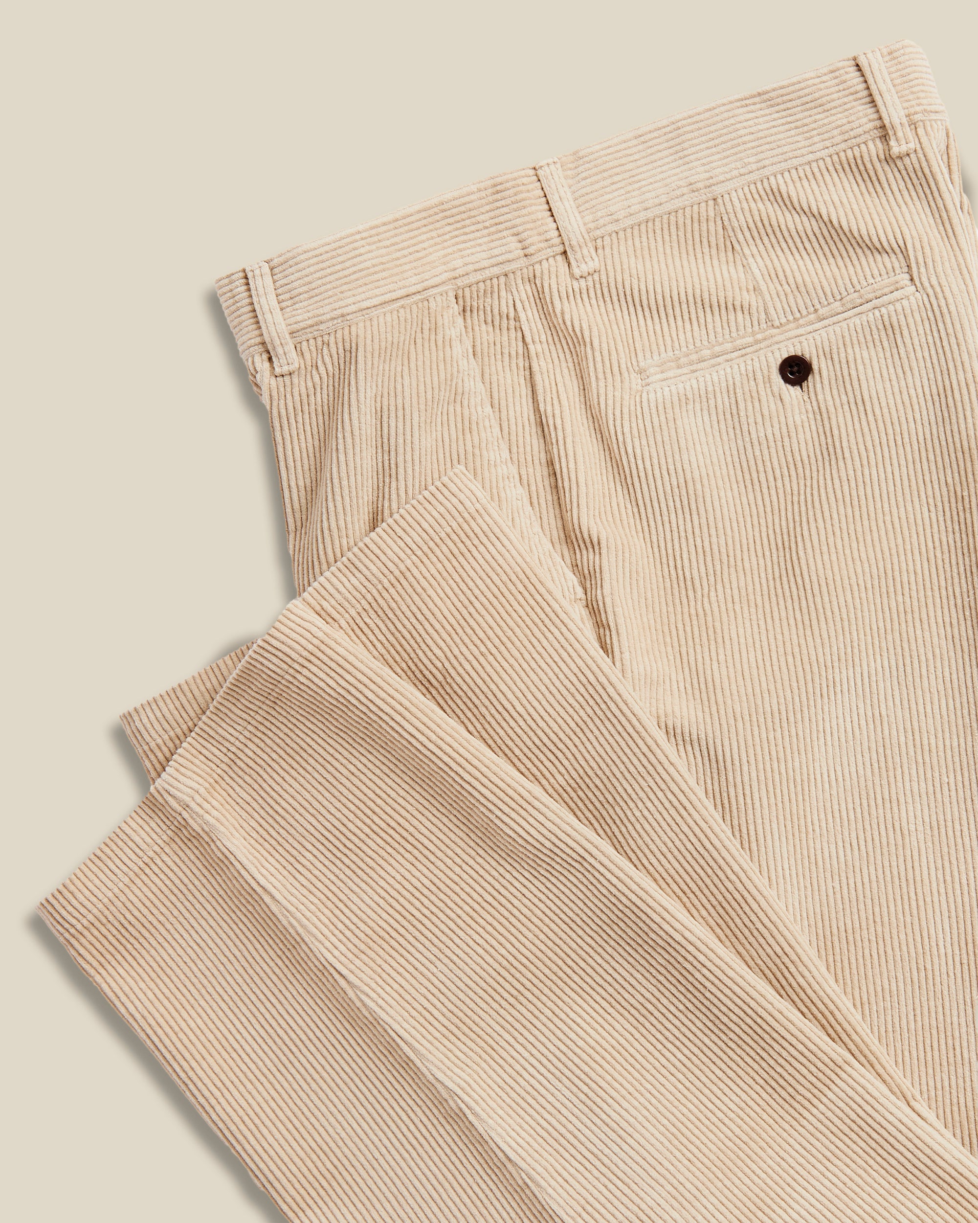 Corduroy Trousers - Beige