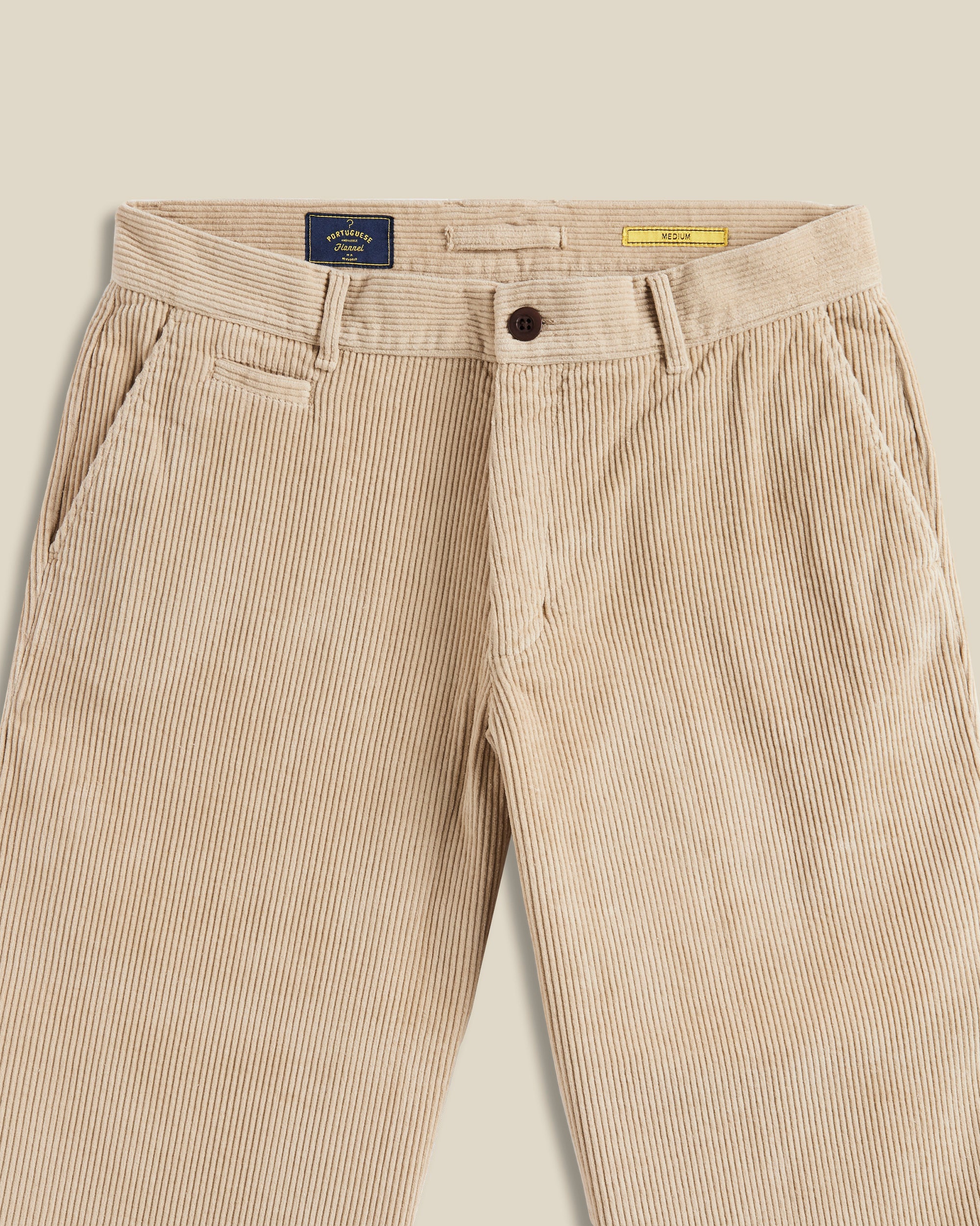 Corduroy Trousers - Beige