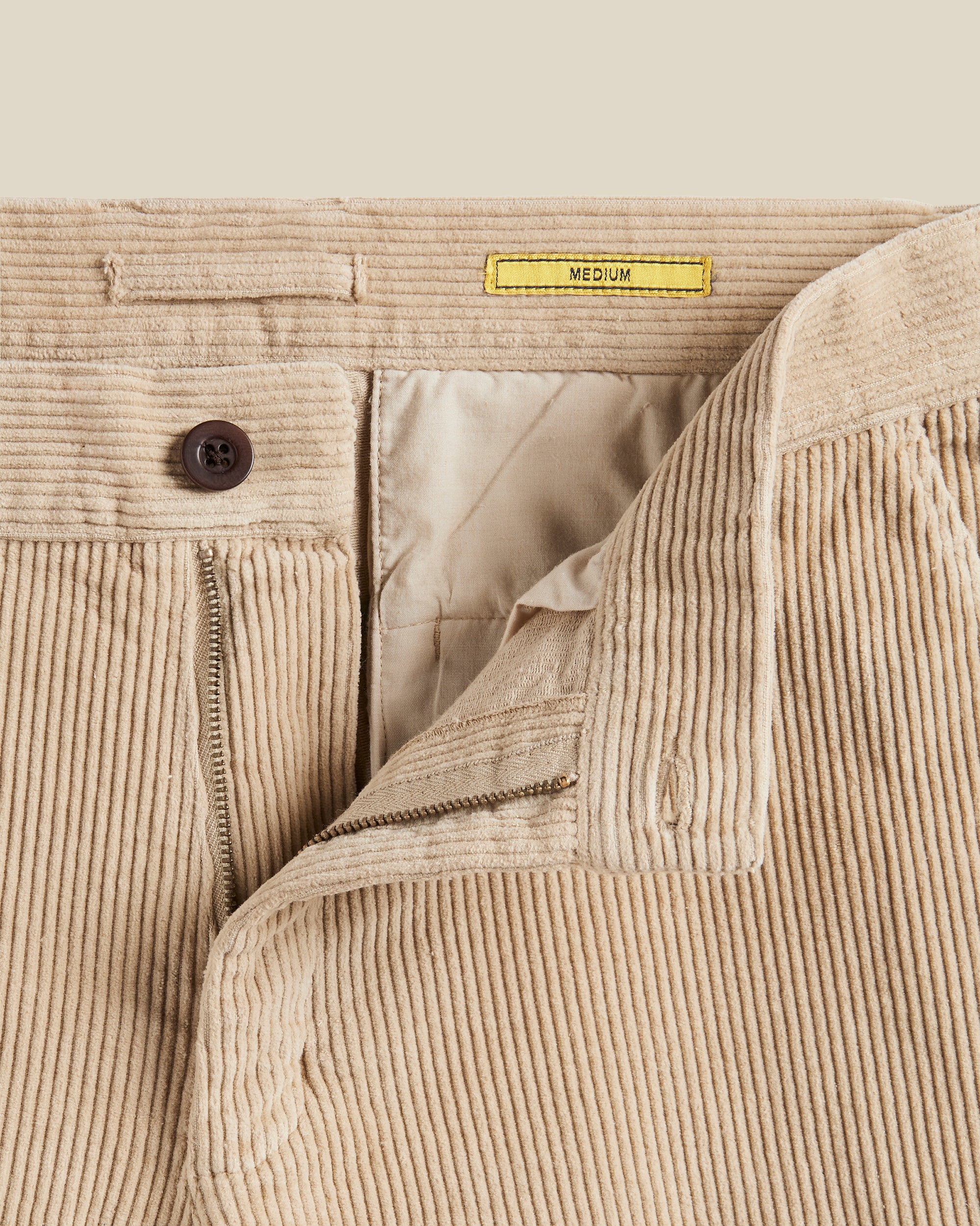 Corduroy Trousers - Beige