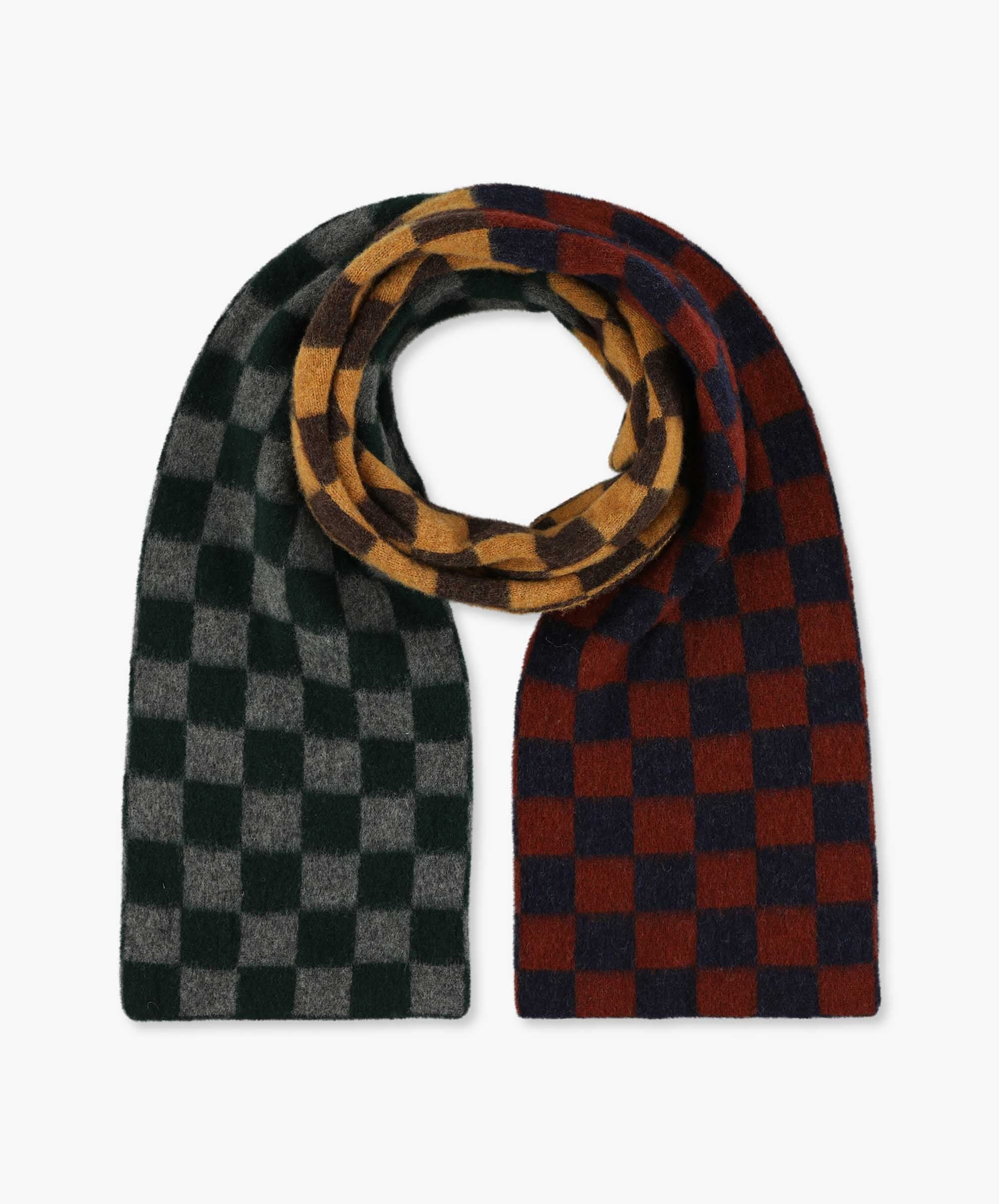 Cosmic Checkboard Scarf - Navy