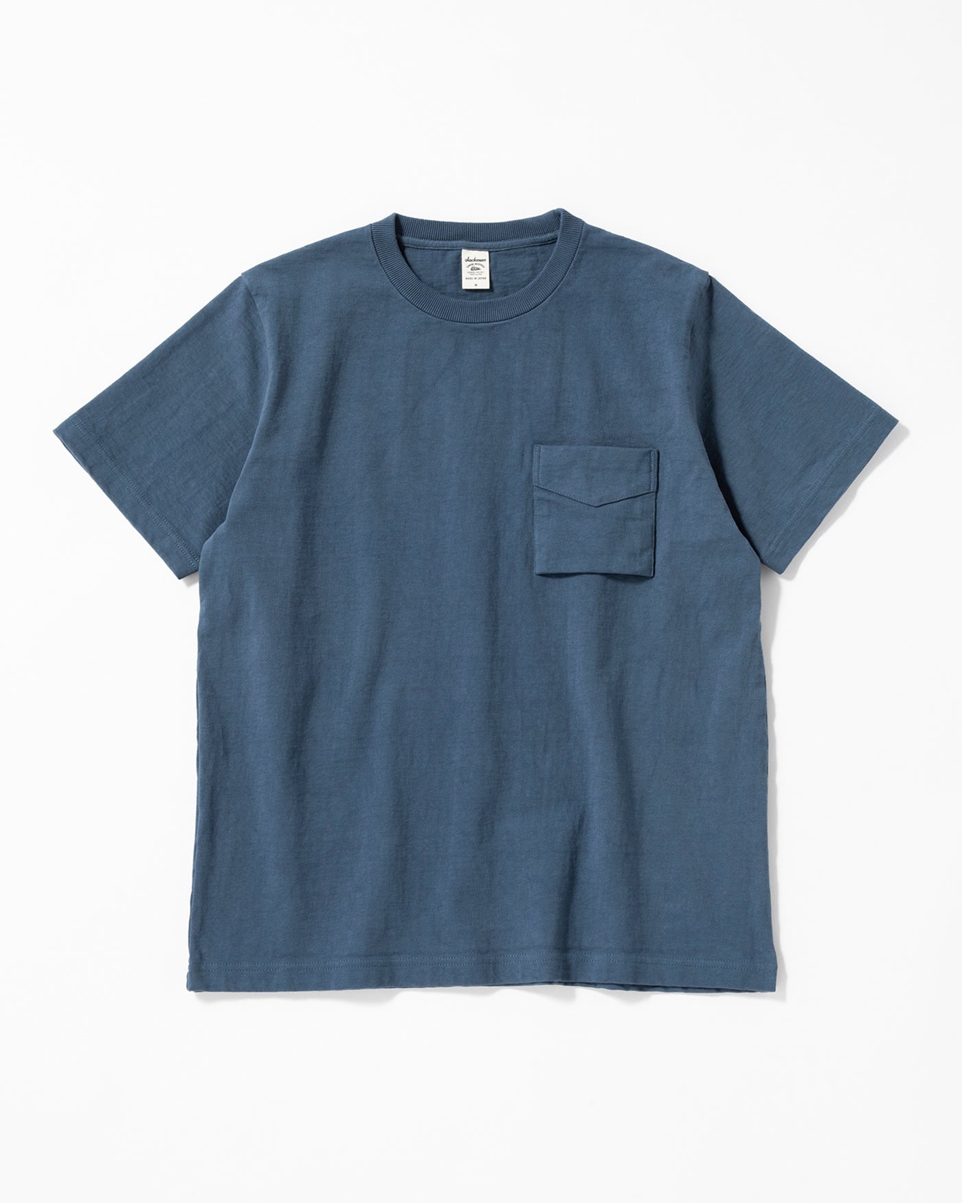 Dotsume Pocket T-shirt - Ash Blue