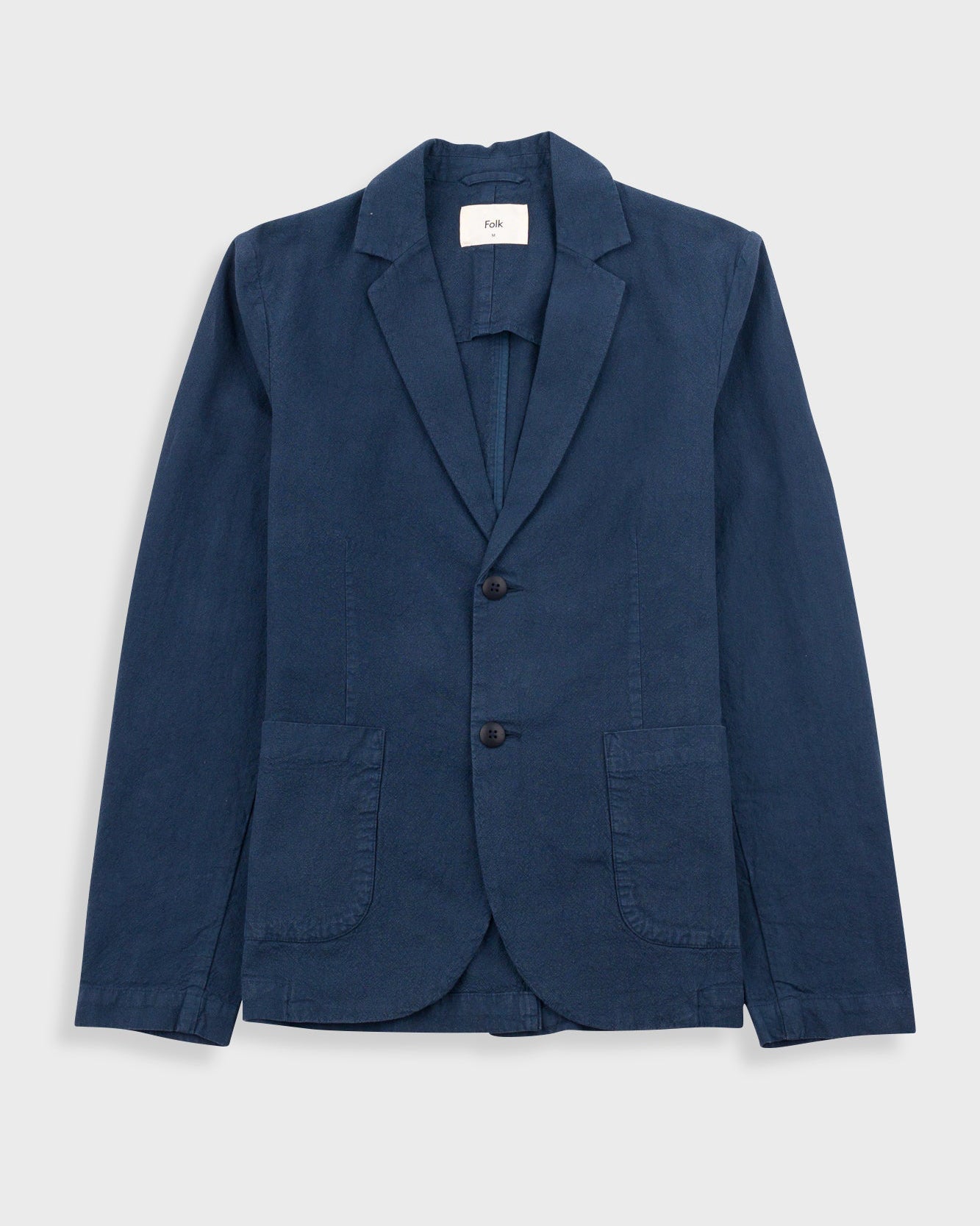 Cotton Linen Blazer - Soft Navy