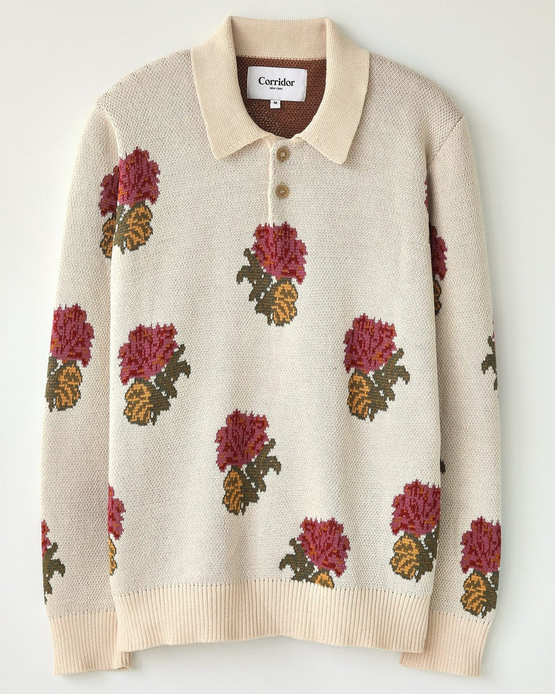 Floral Polo - Natural