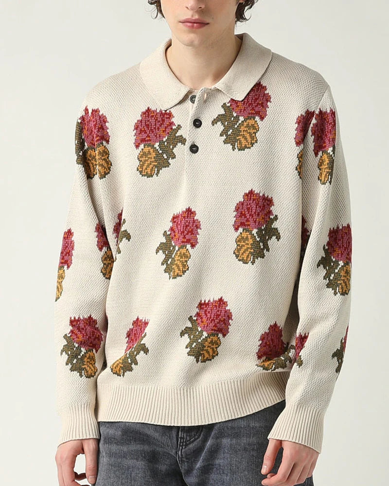 Floral Polo - Natural