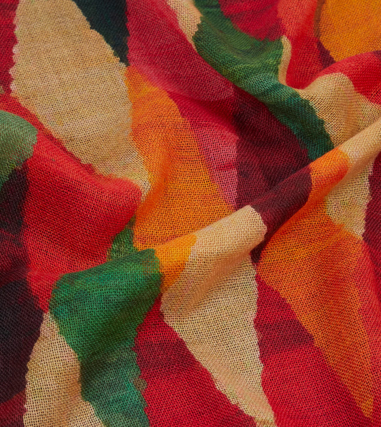 Harlequin Print Wool Scarf - Multi