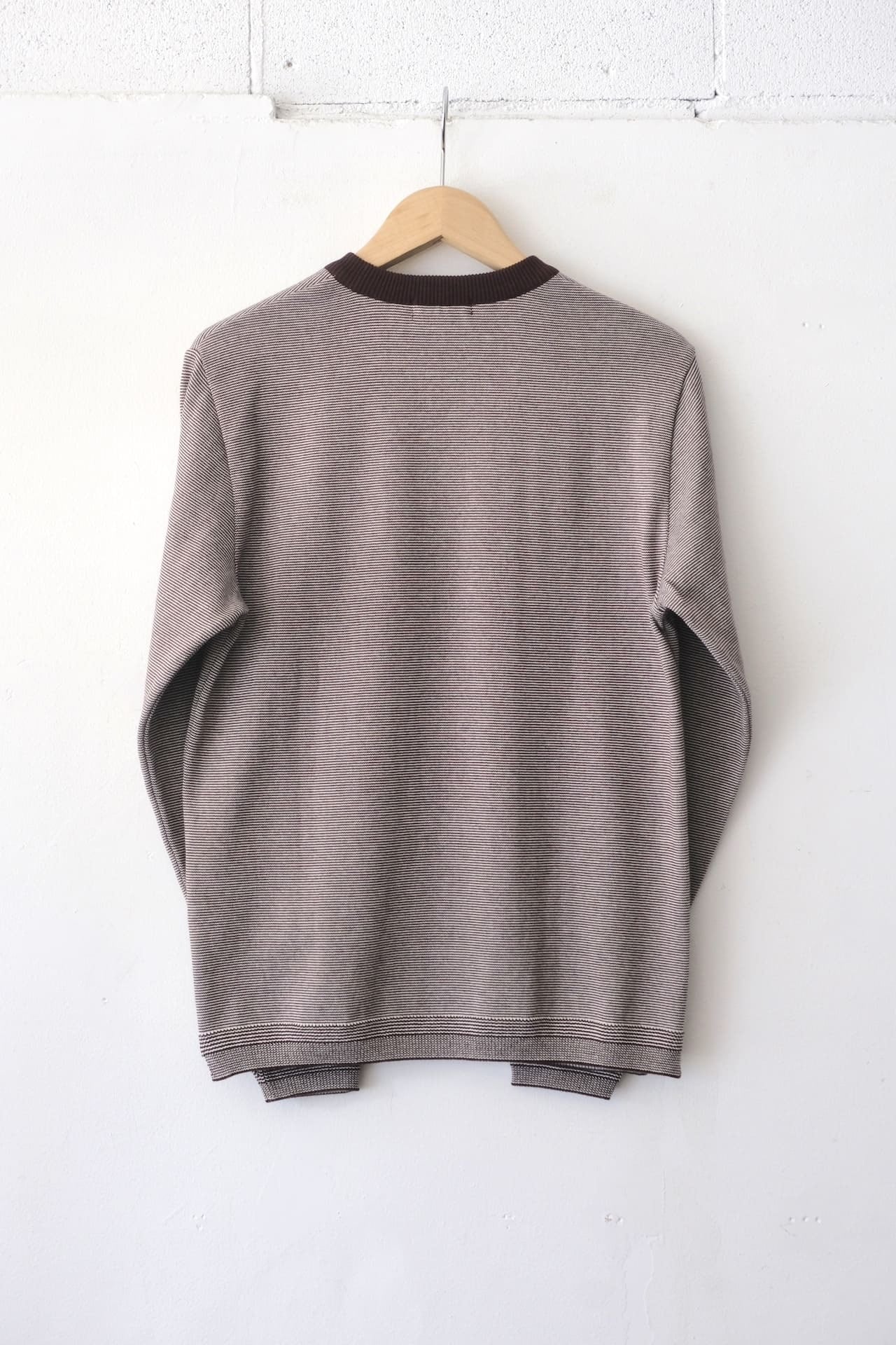 L/S Border Knit - Wine Border