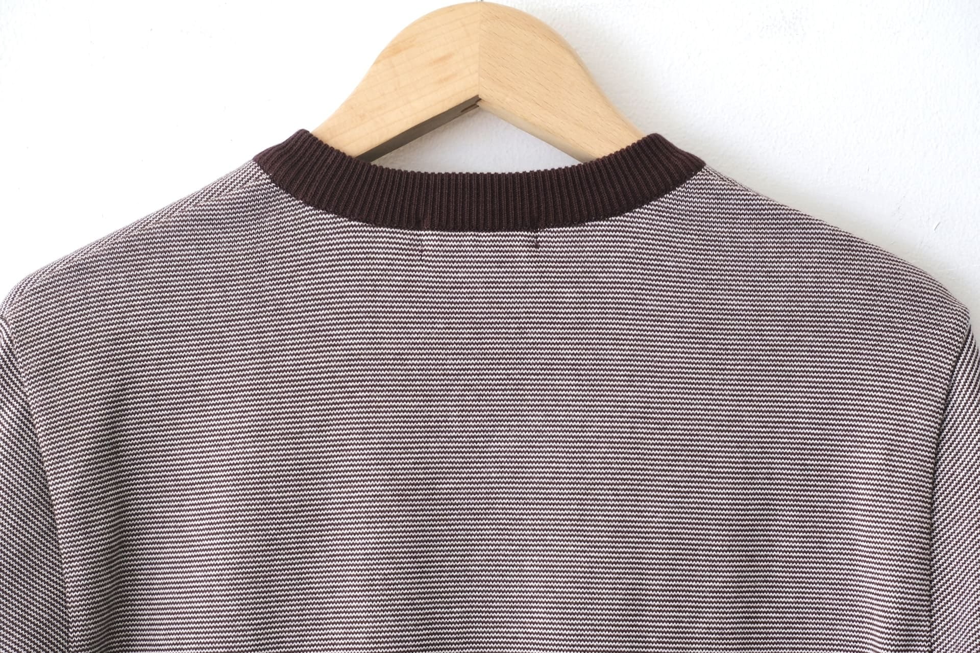 L/S Border Knit - Wine Border