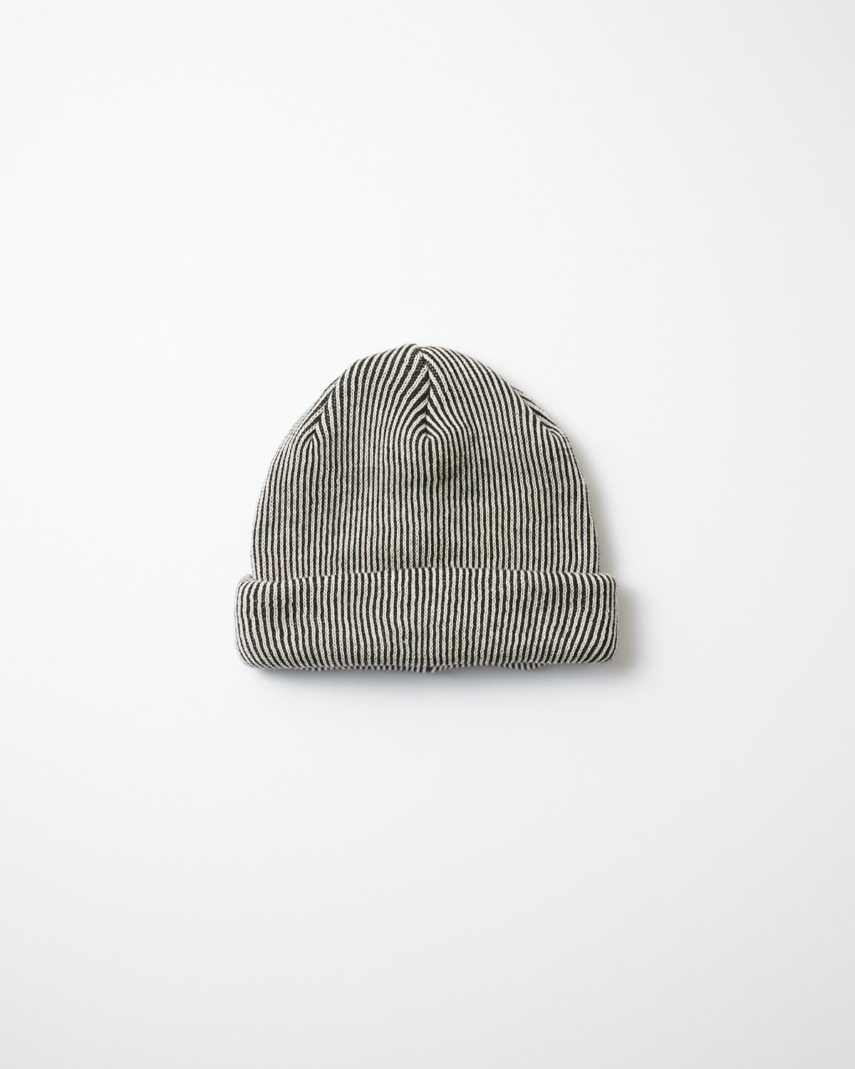 Super Soft 2way Beanie "stripe" - Ivory/Black