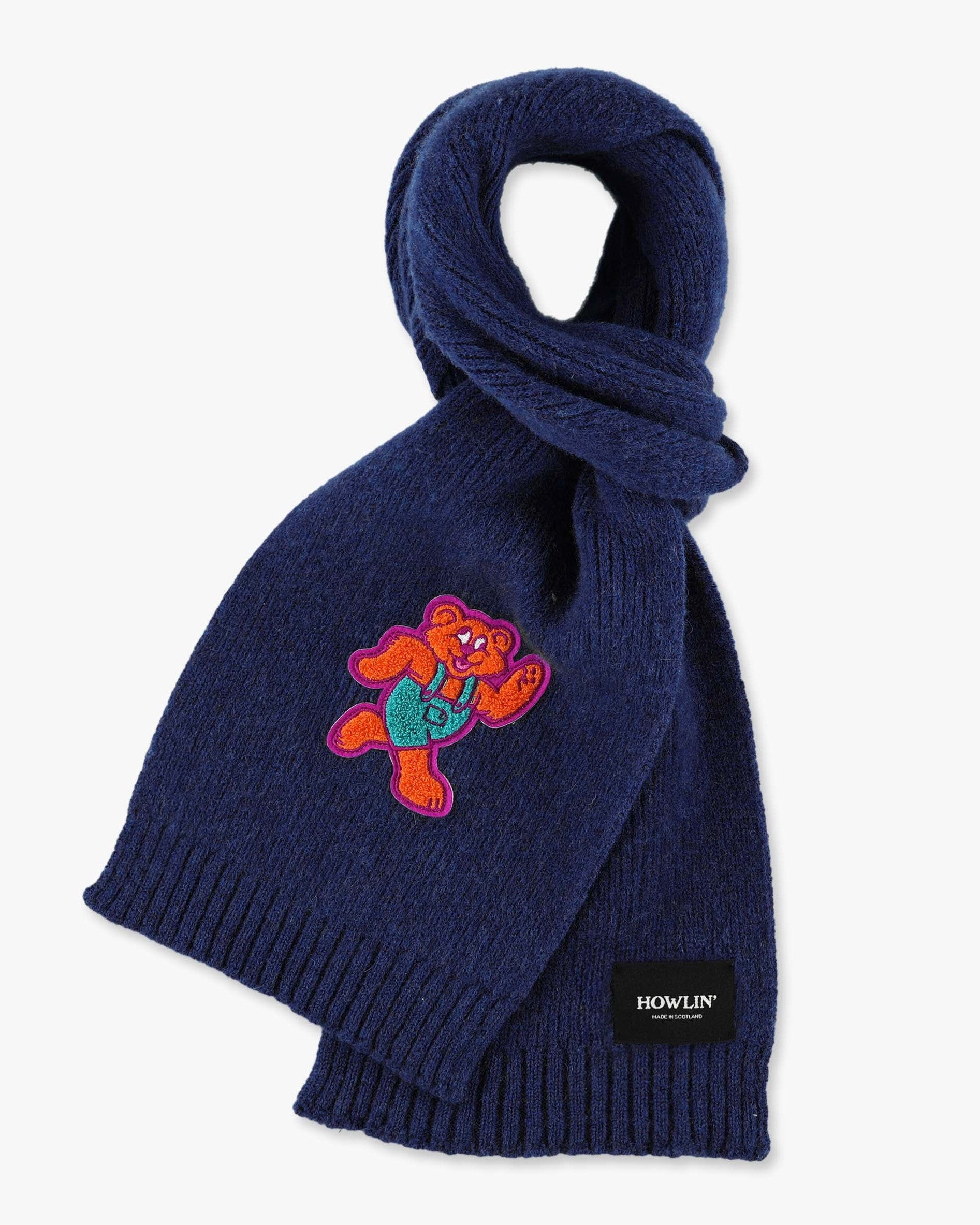 Shaggy Bear Scarf - Navy