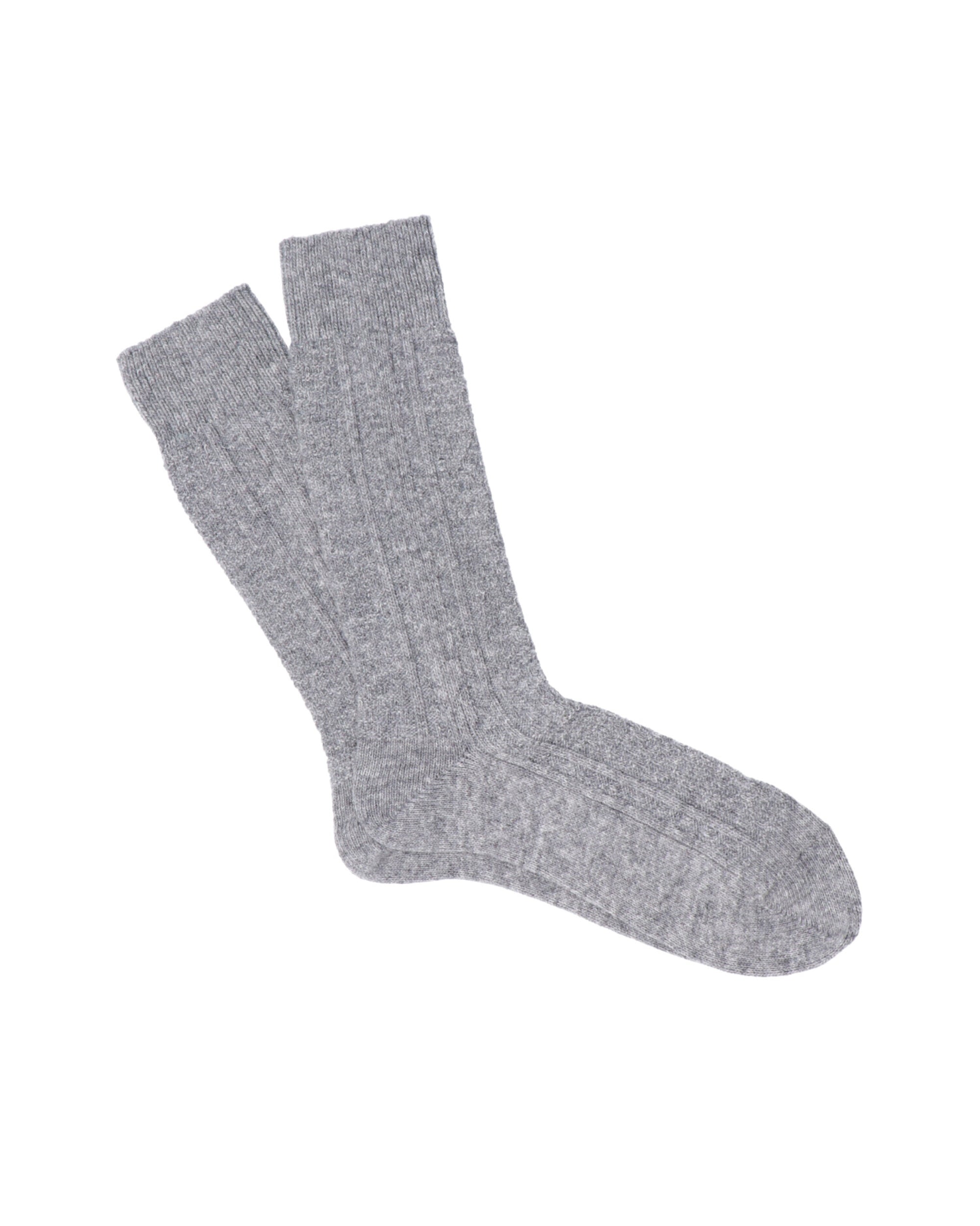 Wool Cashmere Links Crew - Mild Grey