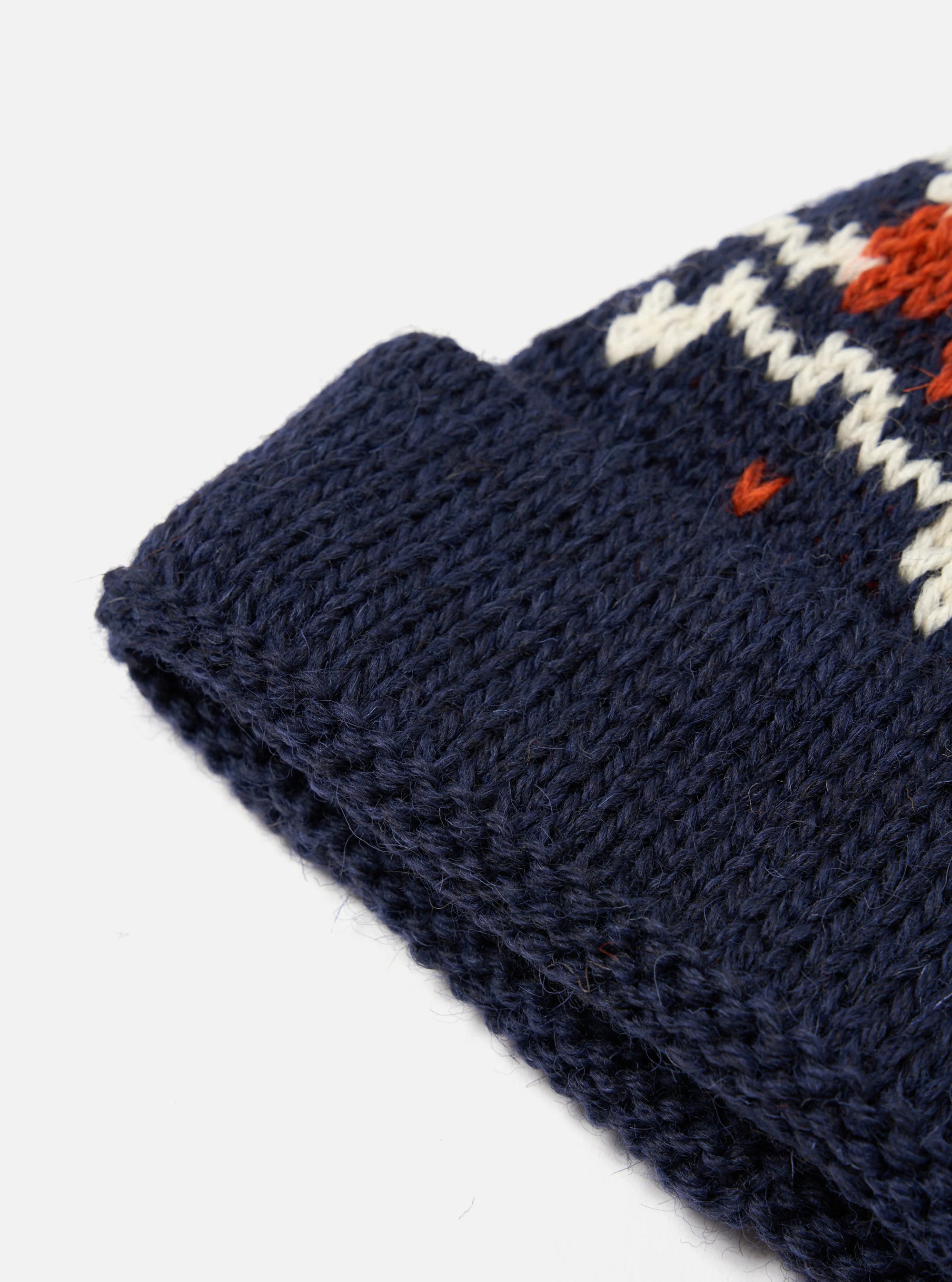 Short Watch Cap - Navy/Ecru