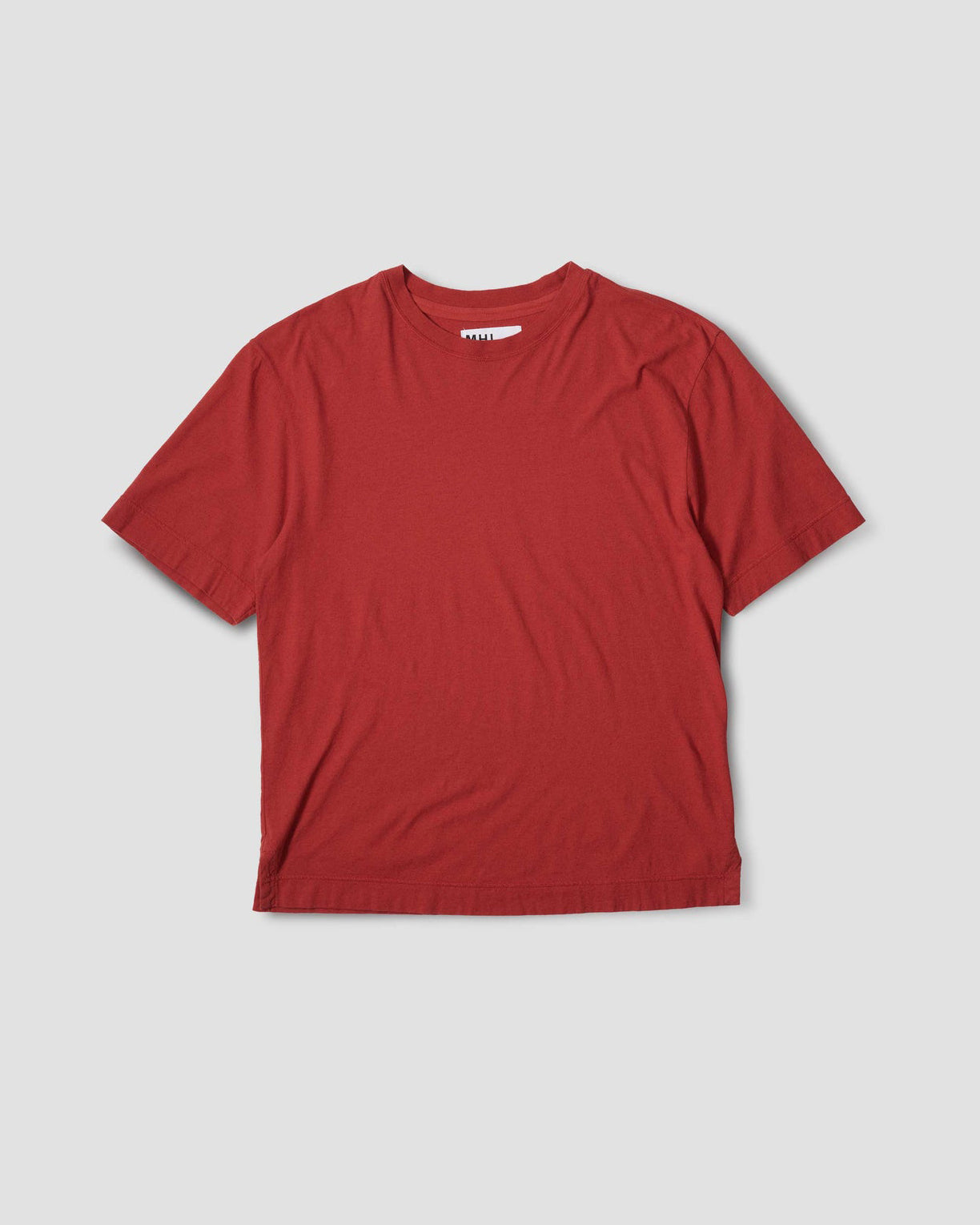 Simple T-shirt Organic Cotton Linen Jersey - Sports Red