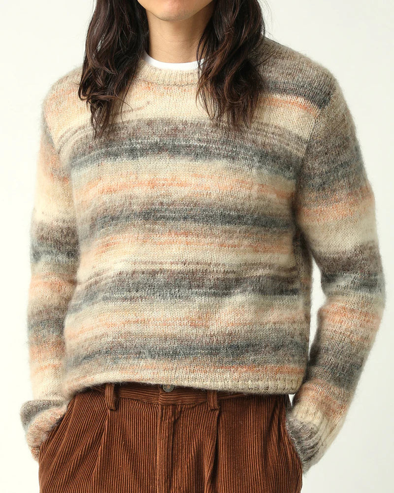 Space Dye Mohair Crewneck - Natural