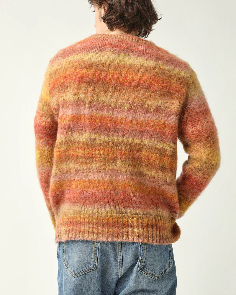 Space Dye Mohair Crewneck - Orange