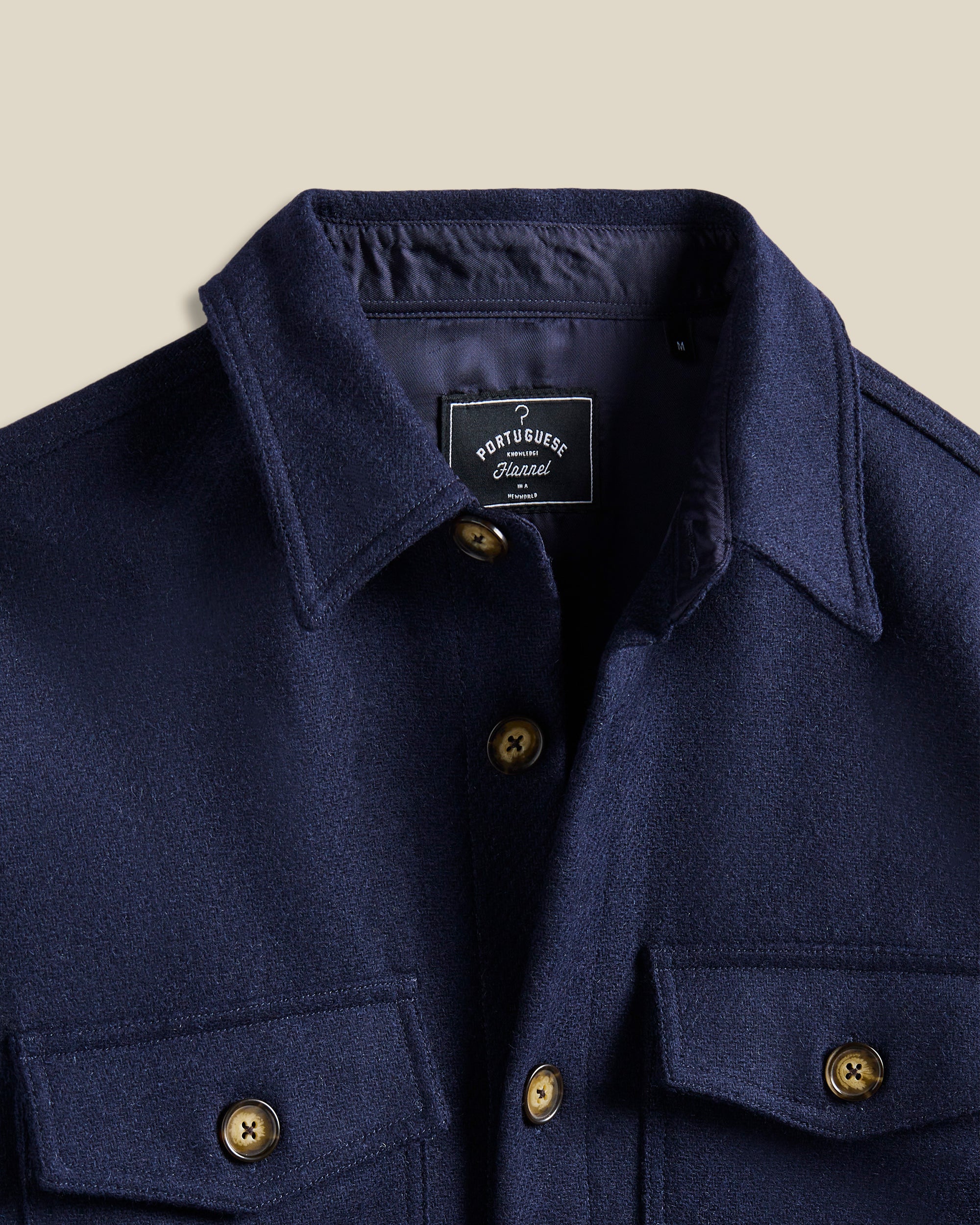 Wool Field Overshirt, Virgin Wool - Navy