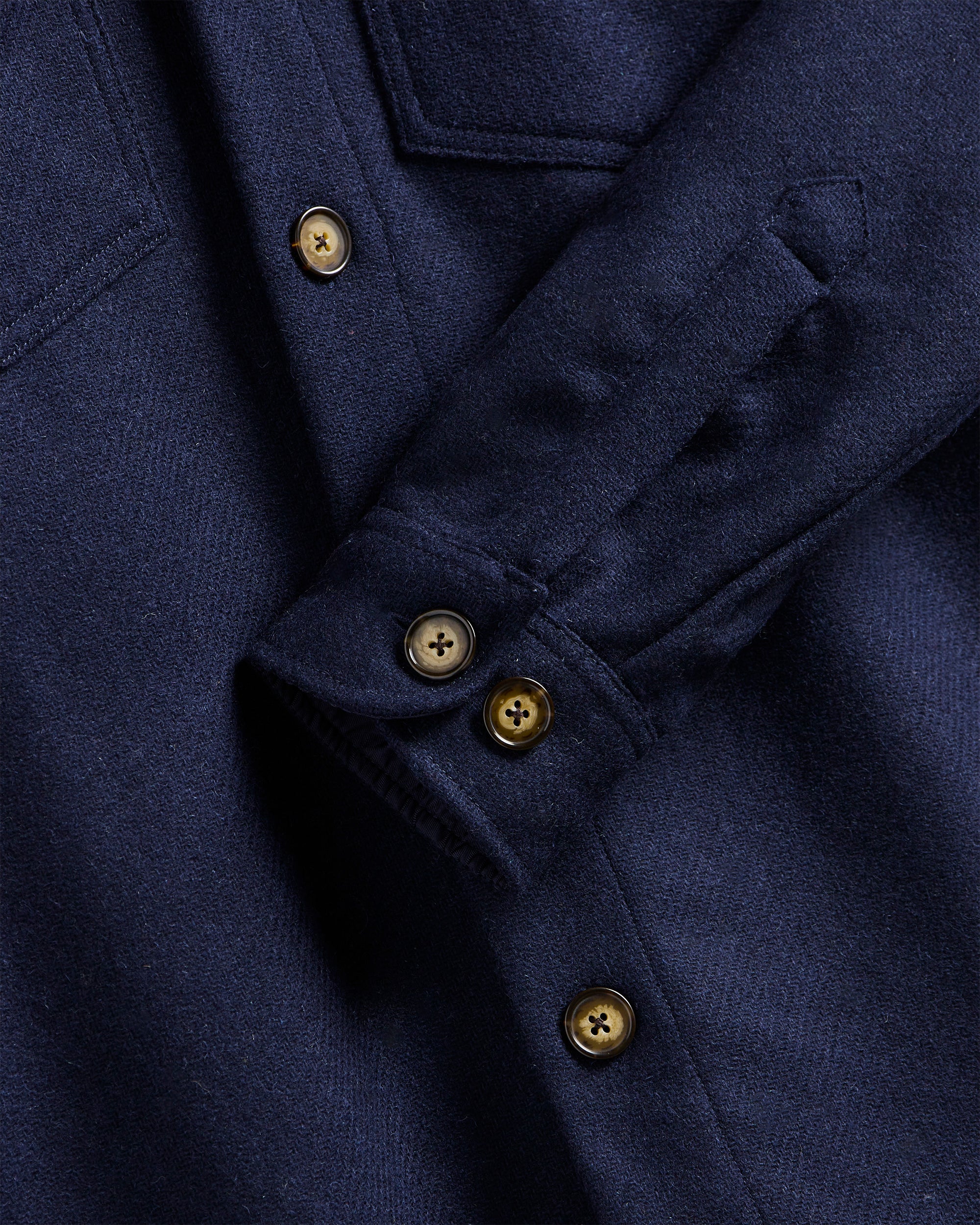 Wool Field Overshirt, Virgin Wool - Navy