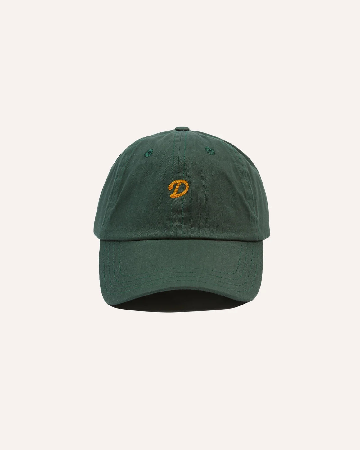 Waxed Herringbone Baseball Hat - Bottle Green