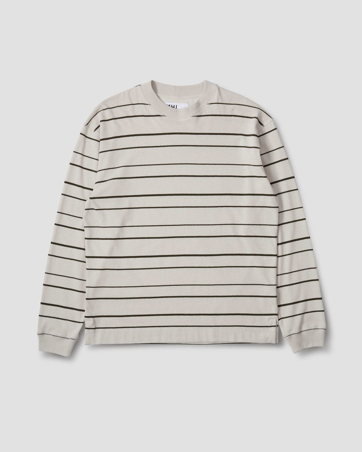 Wide Crew Matelot Shadow Stripe Jersey - Chalk/Assam